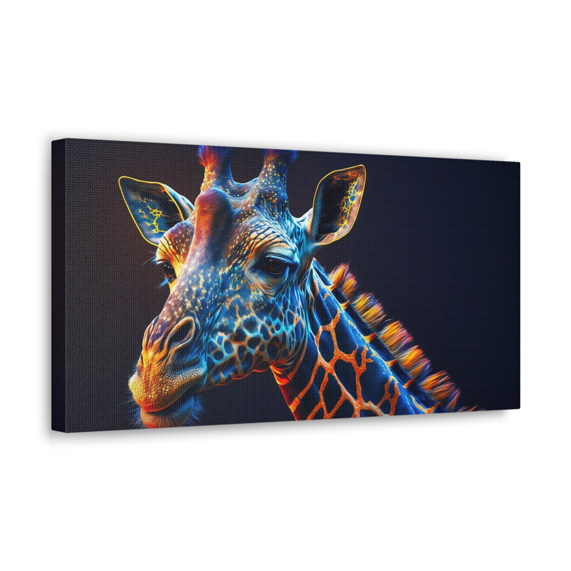 Giraffe Abstract Close Up Art Painting Animal Canvas Wall Art for Home Decor Ready-to-Hang-Express Your Love Gifts