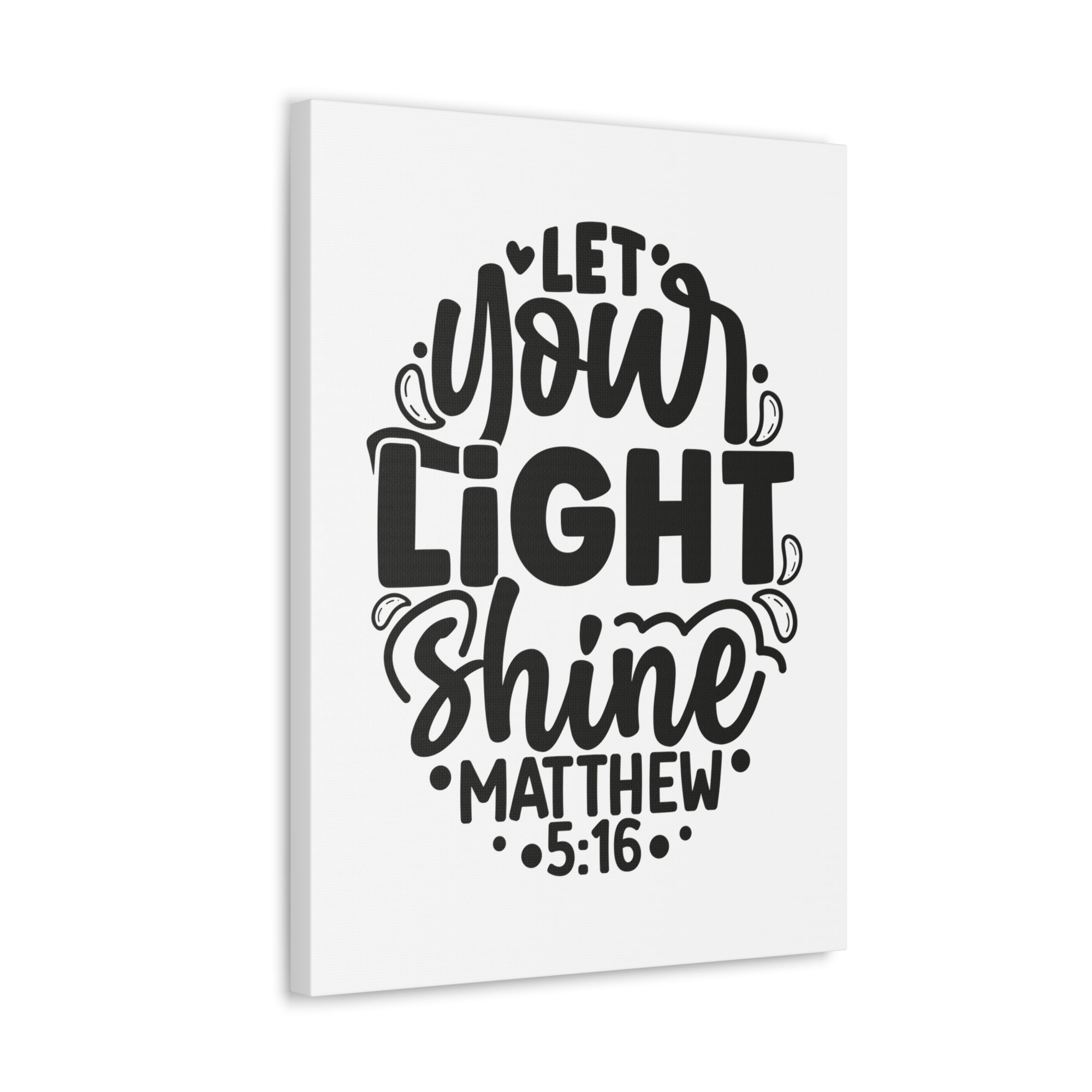 Scripture Walls Matthew 5:16 Let Your Light Shine Bible Verse Canvas Christian Wall Art Ready to Hang Unframed-Express Your Love Gifts