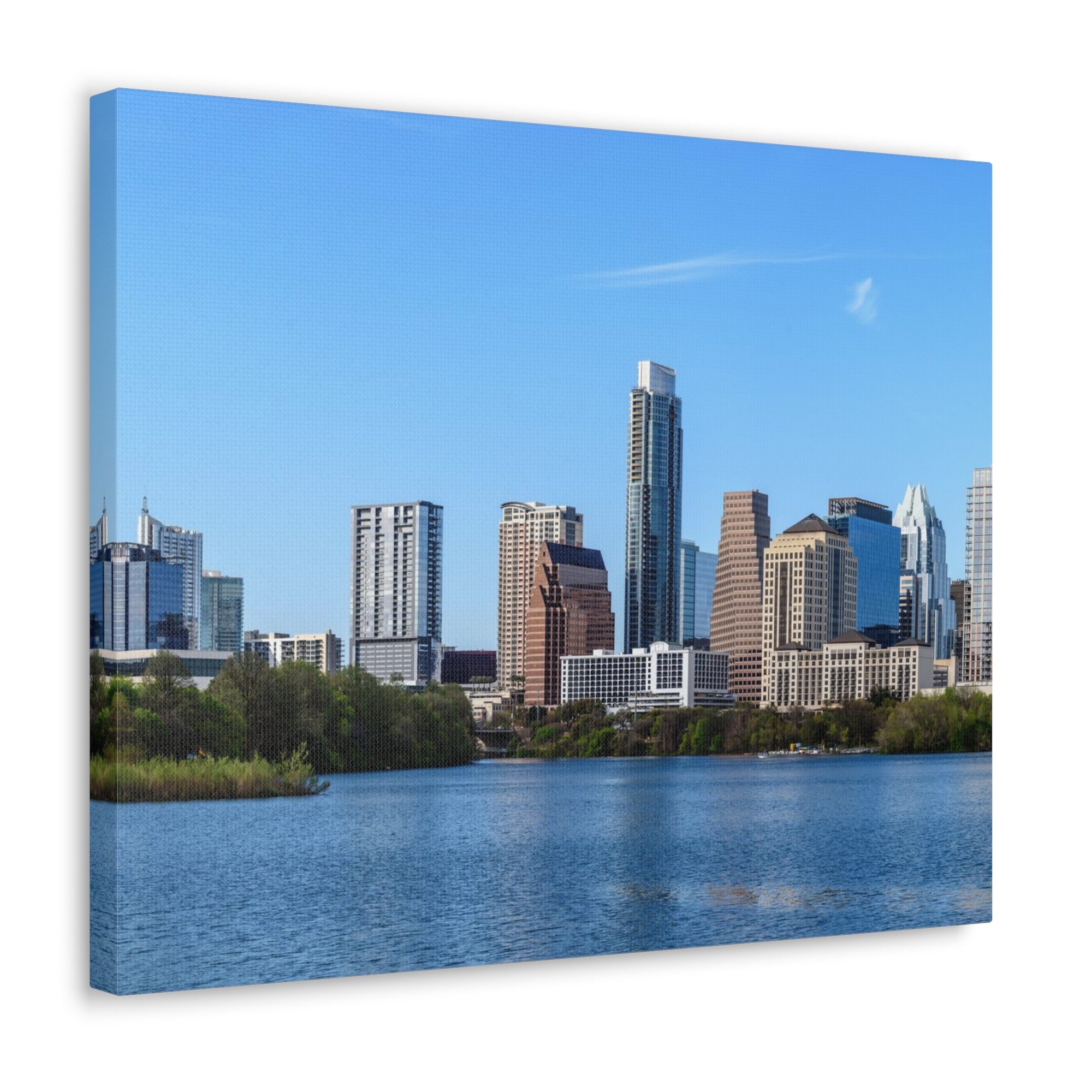 Austin Daytime Skyline Canvas Artwork High-Quality Breathtaking Stunning Cityscape for Home Decor Ready to Hang-Express Your Love Gifts