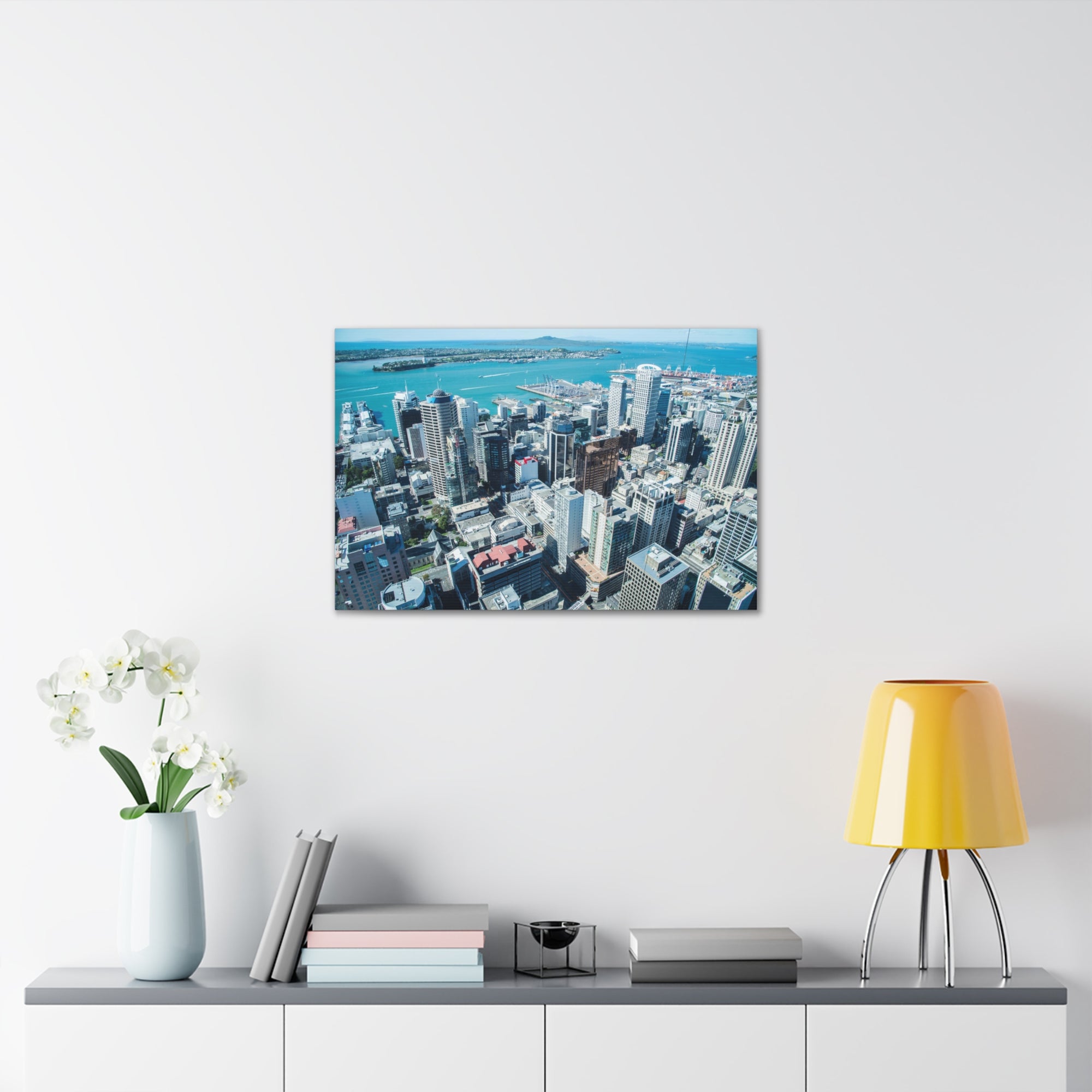 Auckland Daytime Skyline Canvas Artwork High-Quality Breathtaking Stunning Cityscape for Home Decor Ready to Hang-Express Your Love Gifts