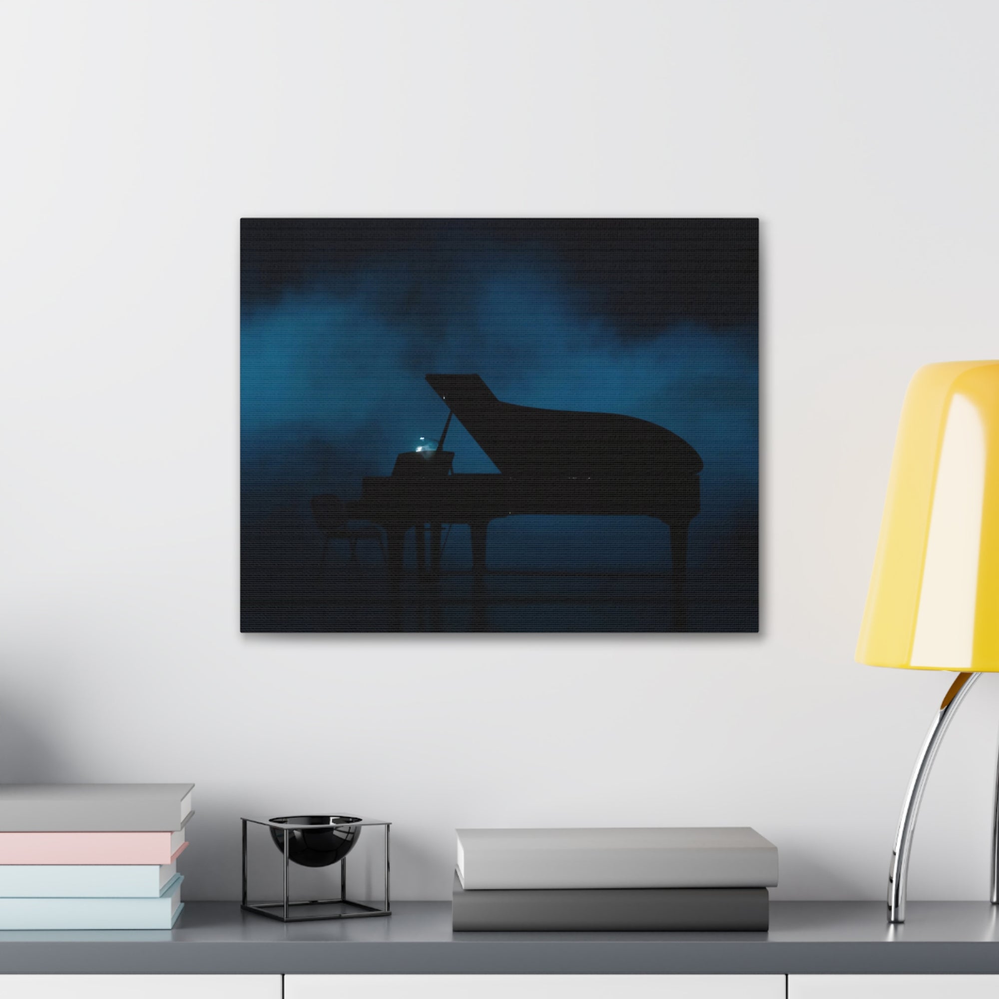 Piano Dark Music Lover's Delight Piano Keyboard Canvas Wall Art for Home Decor Ready-to-Hang-Express Your Love Gifts