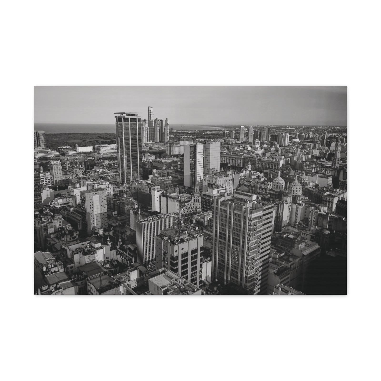 Buenos Aires Black And White Skyline Canvas Artwork High-Quality Breathtaking Stunning Cityscape for Home Decor Ready to Hang-Express Your Love Gifts