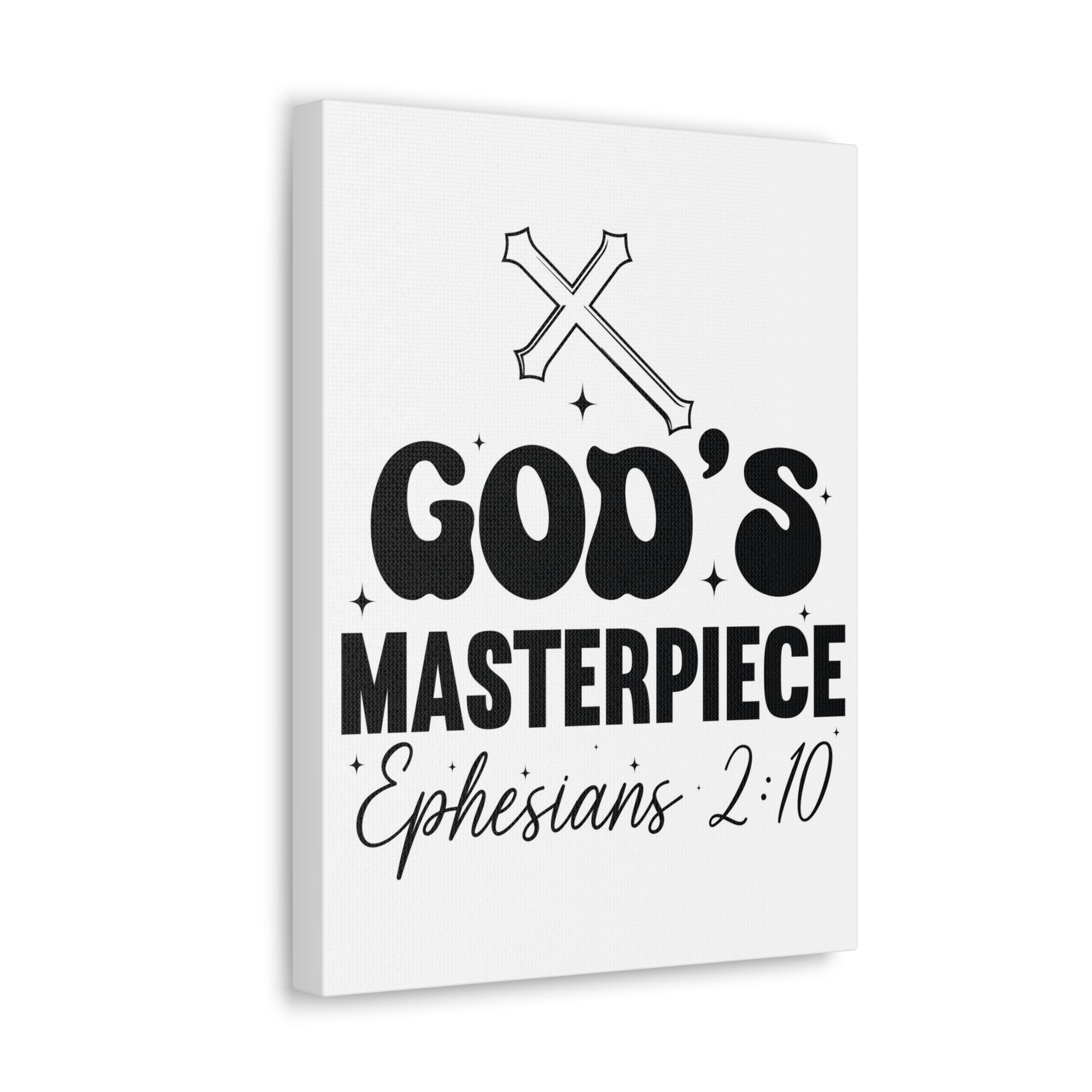 Scripture Walls Ephesians 2:10 You are God's Masterpiece Bible Verse Canvas Christian Wall Art Ready to Hang Unframed-Express Your Love Gifts