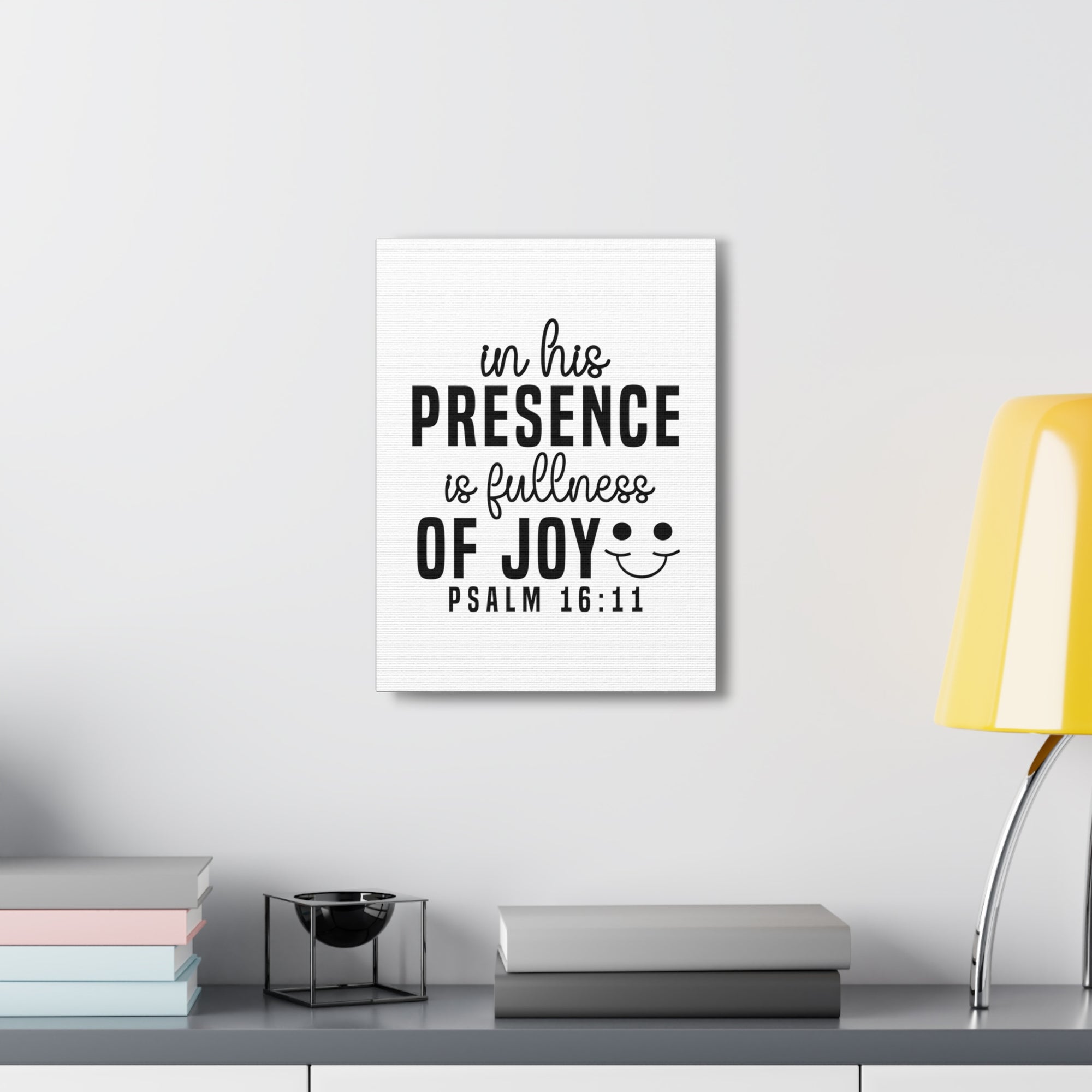 Scripture Walls Psalm 16:11 In His Presence Bible Verse Canvas Christian Wall Art Ready to Hang Unframed-Express Your Love Gifts