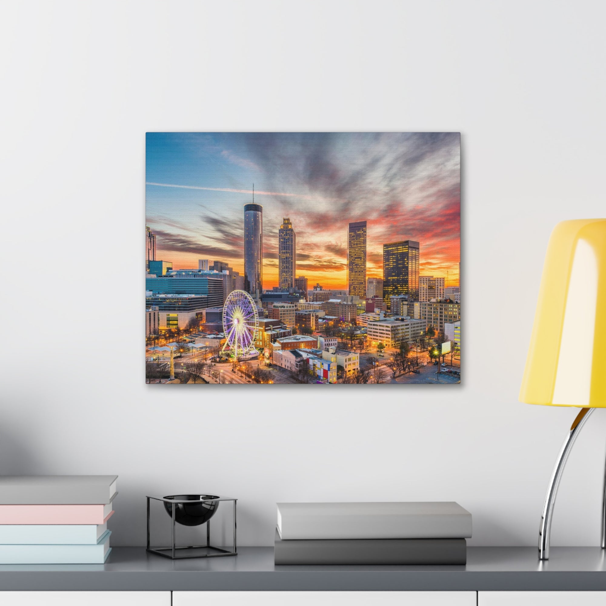 Atlanta Daytime Skyline Canvas Artwork High-Quality Breathtaking Stunning Cityscape for Home Decor Ready to Hang-Express Your Love Gifts