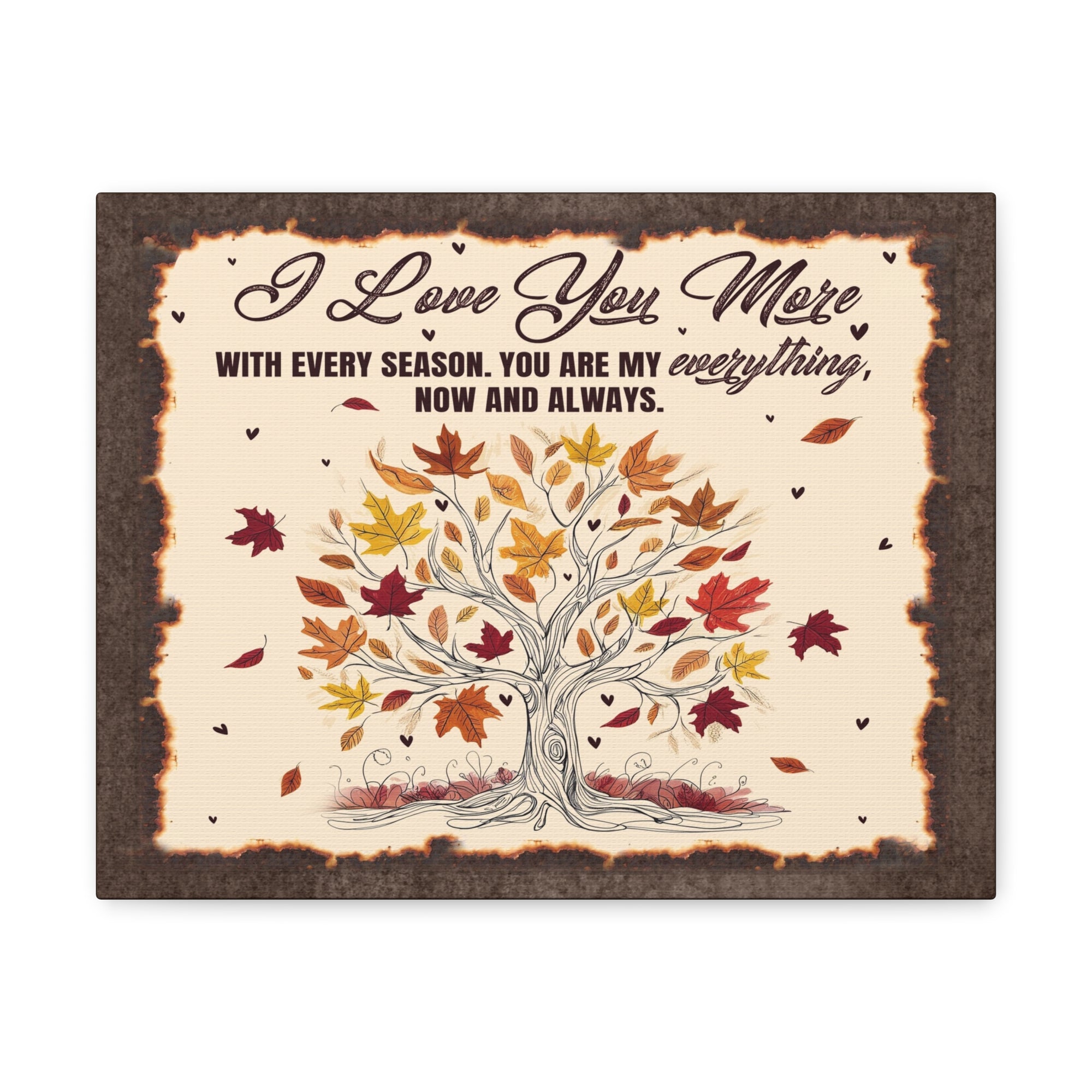 To My Wife I Love You More - Seasonal Tree of Love Canvas Wall Art - Heartfelt Gift for Every Season-Express Your Love Gifts