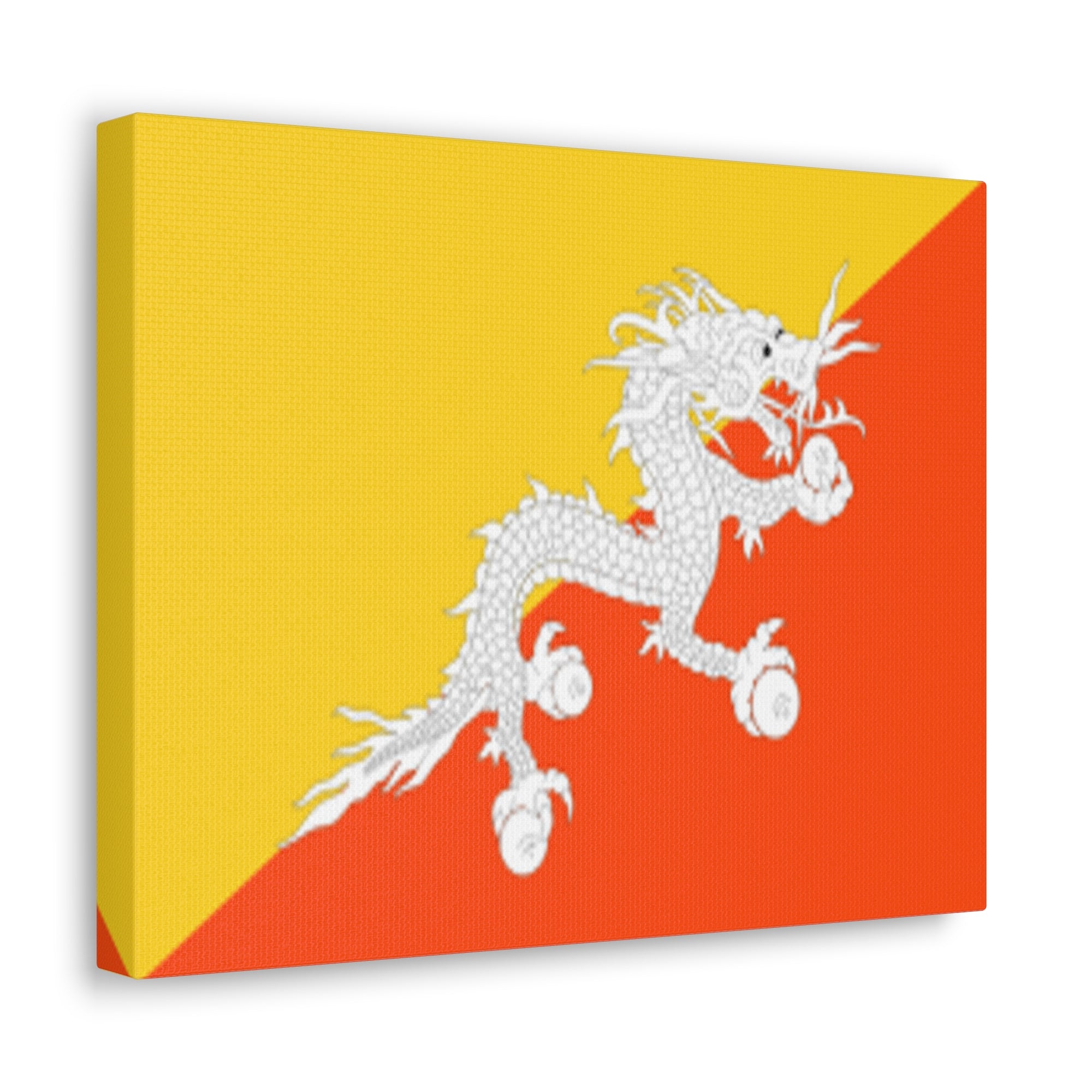 Bhutan Country Flag Canvas Vibrant Wall Art Unframed Home Decor-Express Your Love Gifts