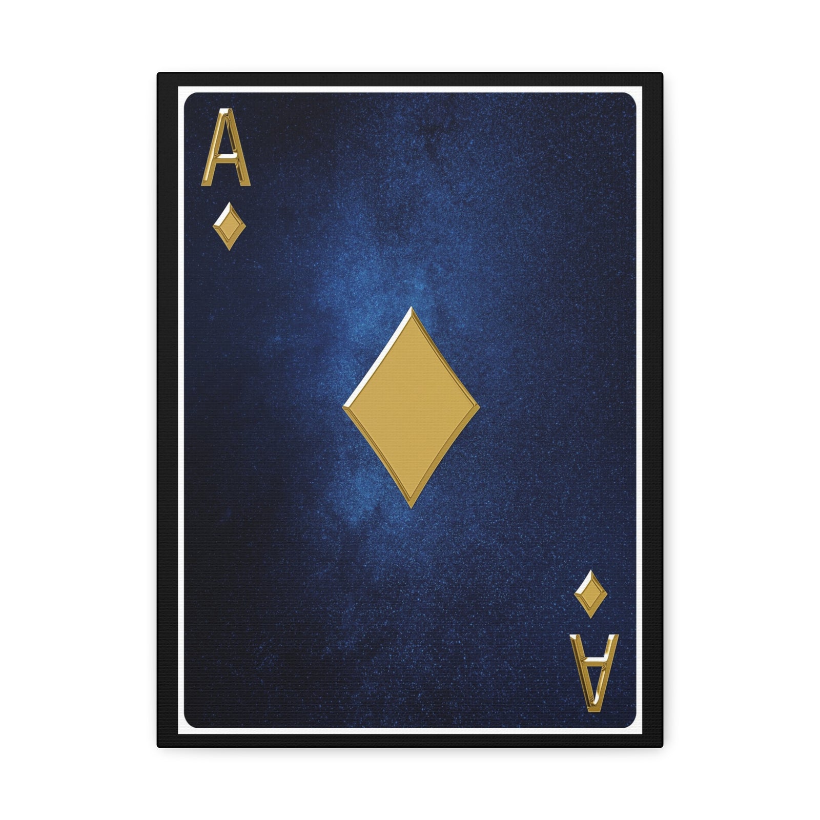 Ace Of Diamonds Space Background Playing Card Canvas Wall Art for Home Decor Ready-to-Hang-Express Your Love Gifts