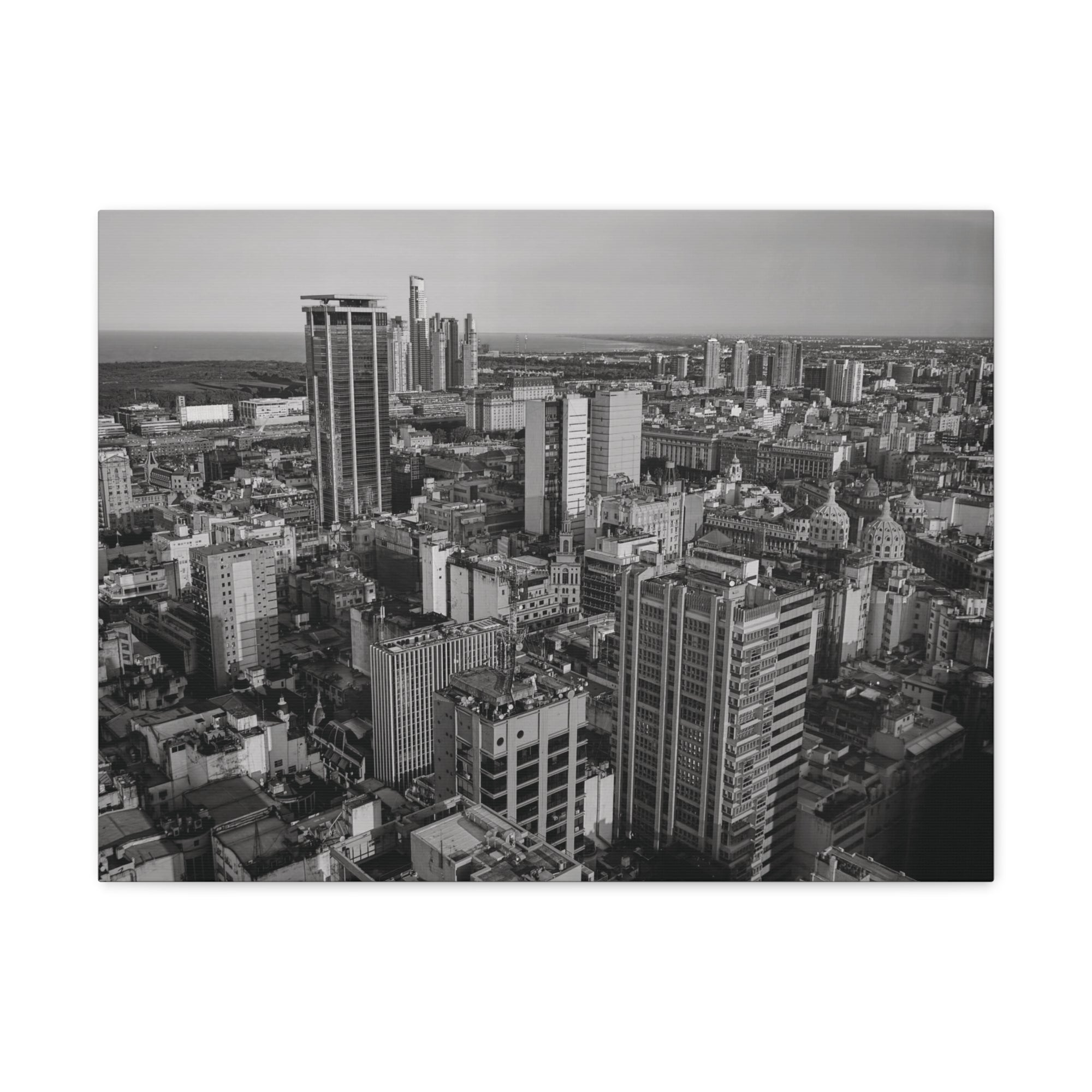 Buenos Aires Black And White Skyline Canvas Artwork High-Quality Breathtaking Stunning Cityscape for Home Decor Ready to Hang-Express Your Love Gifts