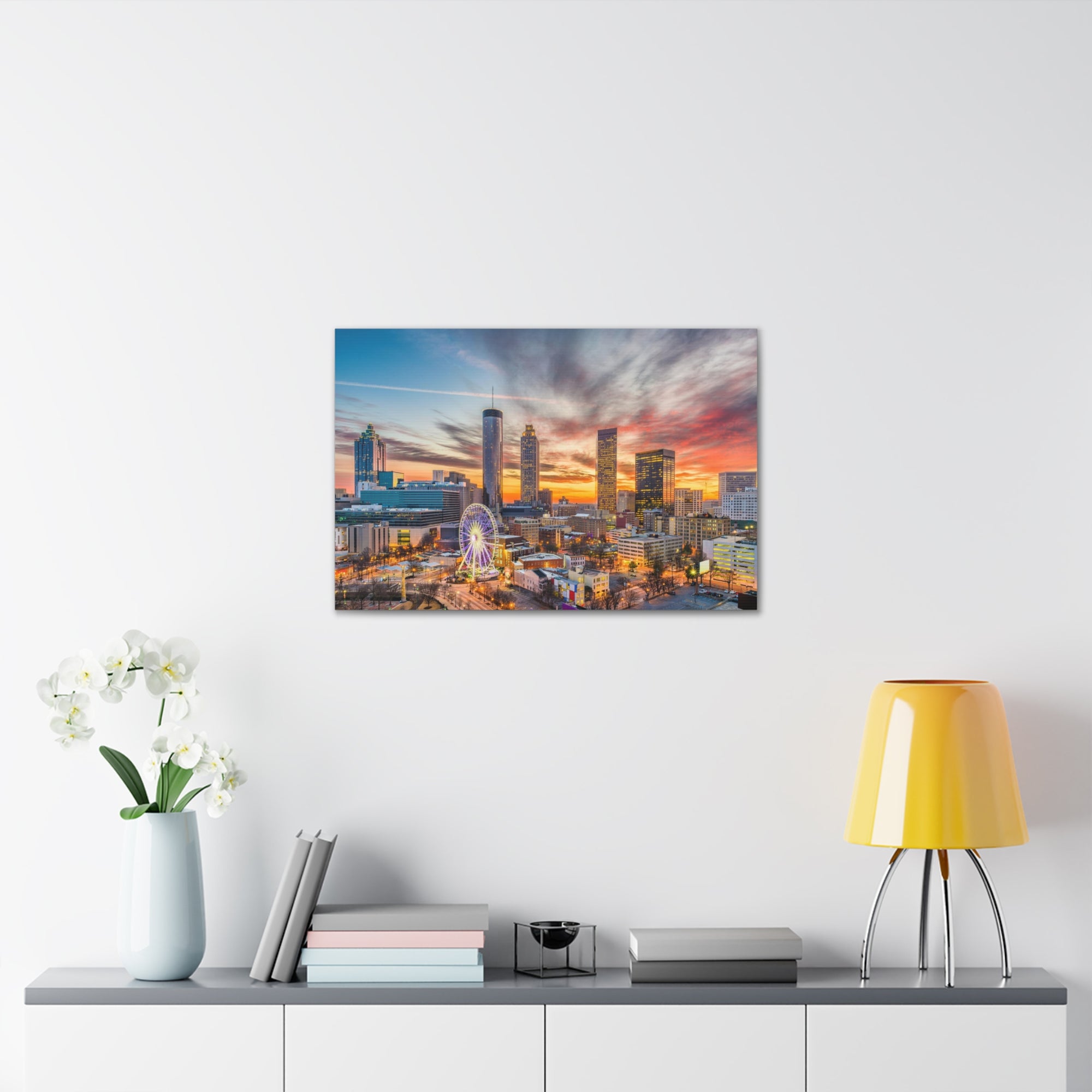 Atlanta Daytime Skyline Canvas Artwork High-Quality Breathtaking Stunning Cityscape for Home Decor Ready to Hang-Express Your Love Gifts