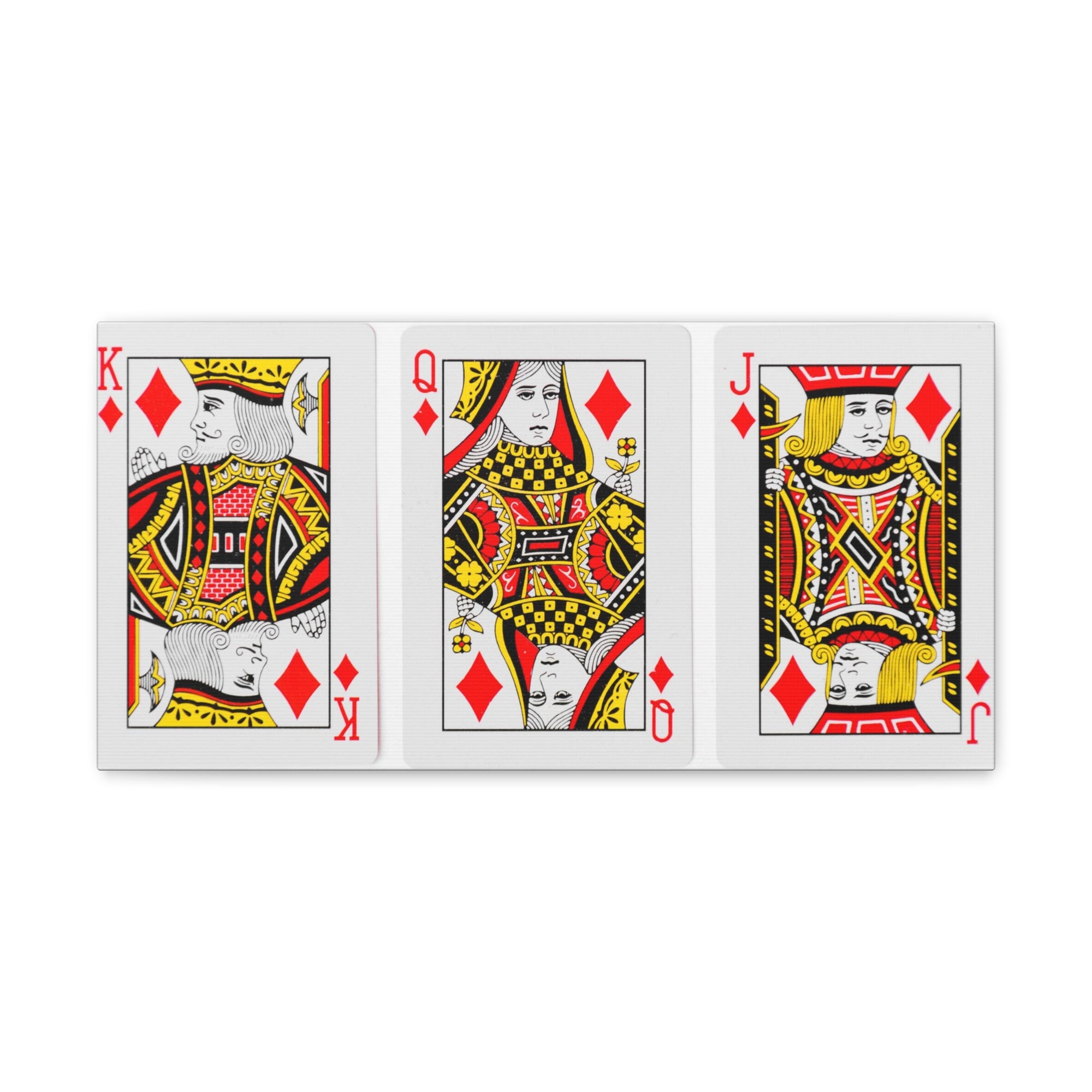 Diamonds Playing Cards Full Deck Playing Card Canvas Wall Art for Home Decor Ready-to-Hang-Express Your Love Gifts