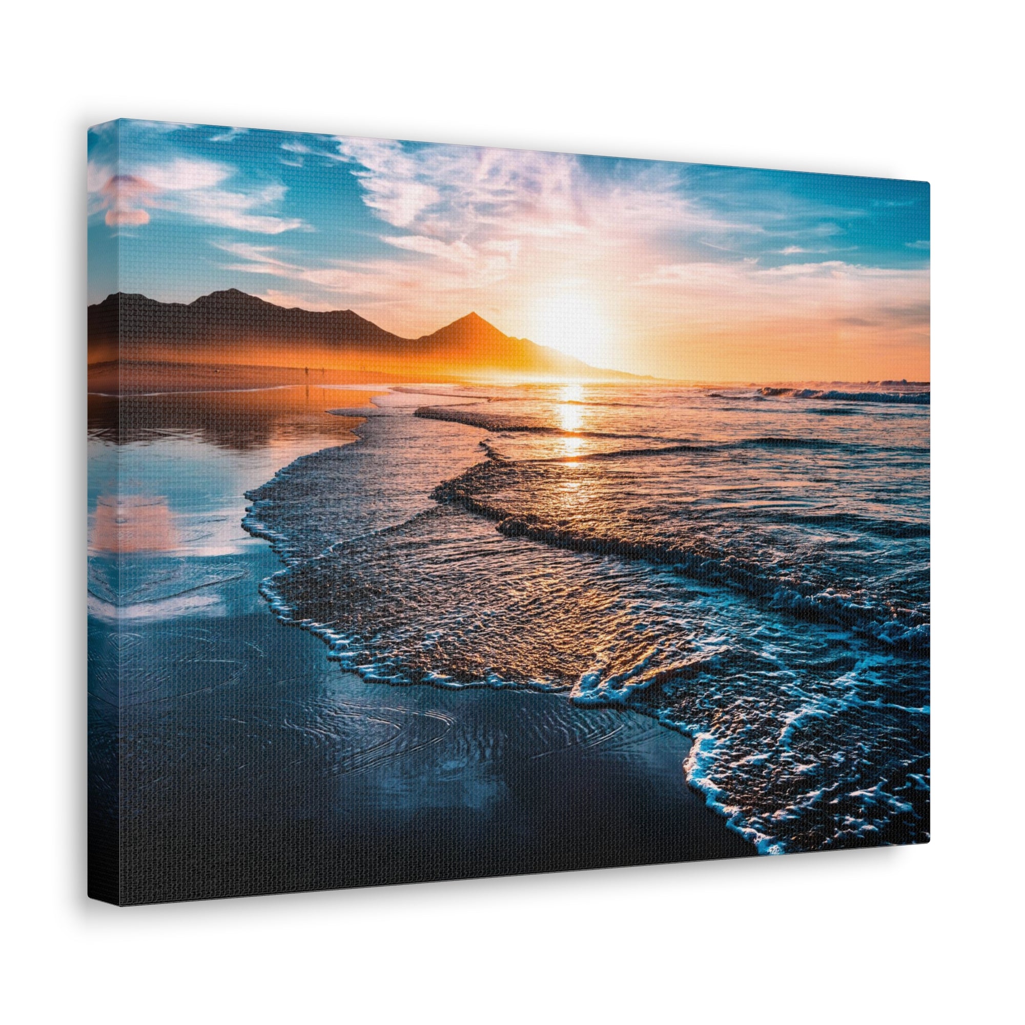 Beach Sunset Endless Horizon Ocean Canvas Wall Art for Home Decor Ready-to-Hang-Express Your Love Gifts