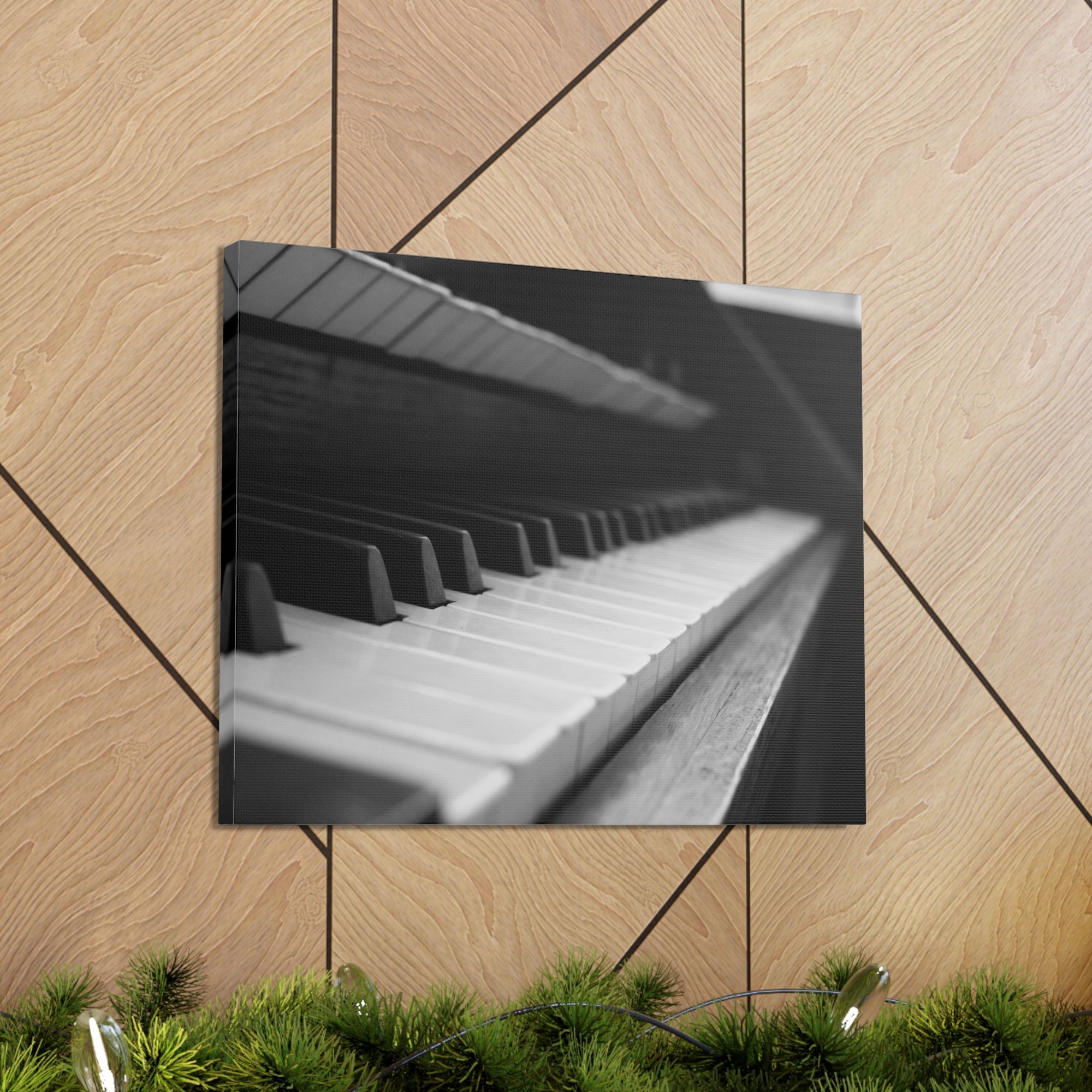 Black and White Piano Music Lover's Delight Piano Keyboard Canvas Wall Art for Home Decor Ready-to-Hang-Express Your Love Gifts