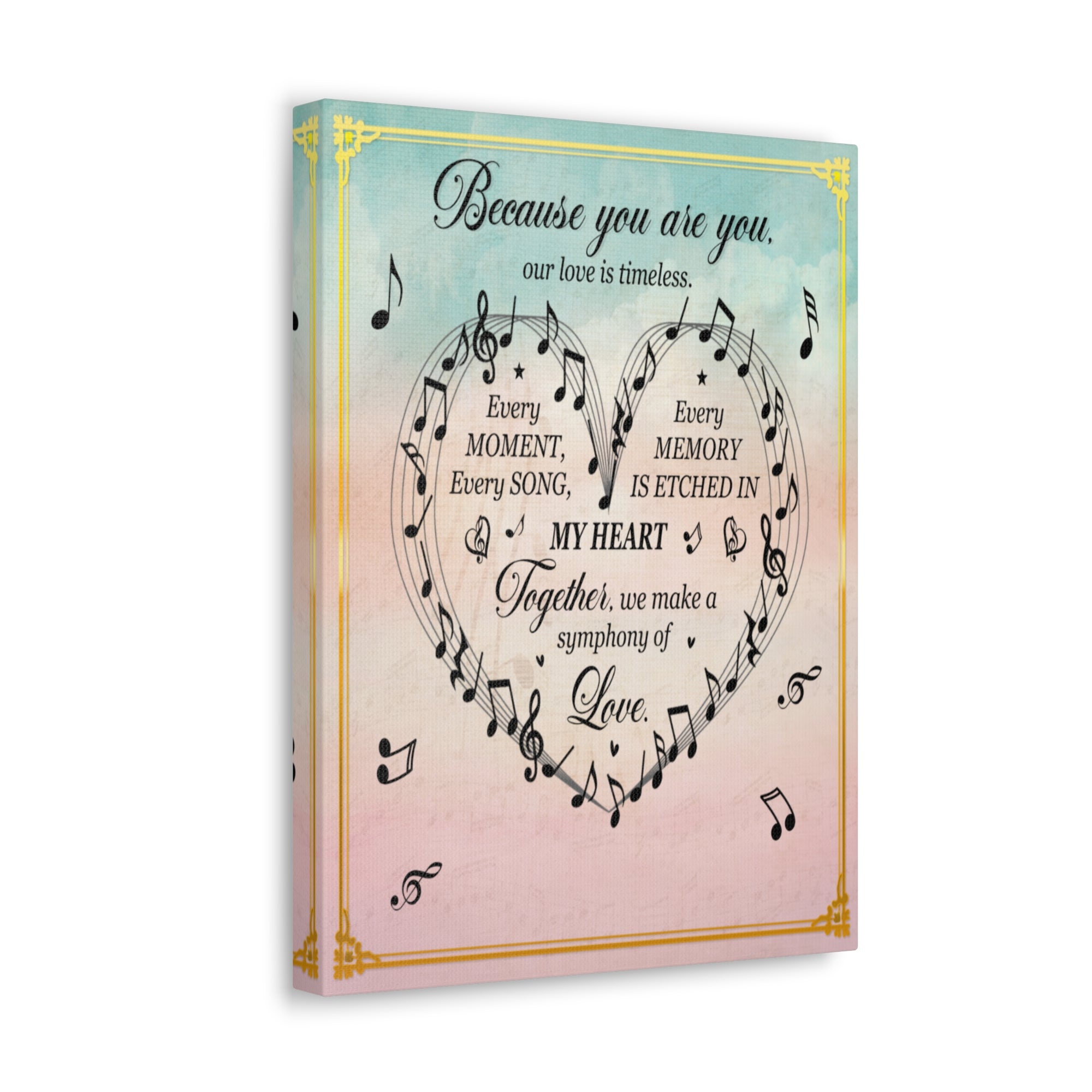 To My Wife Symphony of Love Canvas Wall Art - Romantic Gift for Her-Express Your Love Gifts