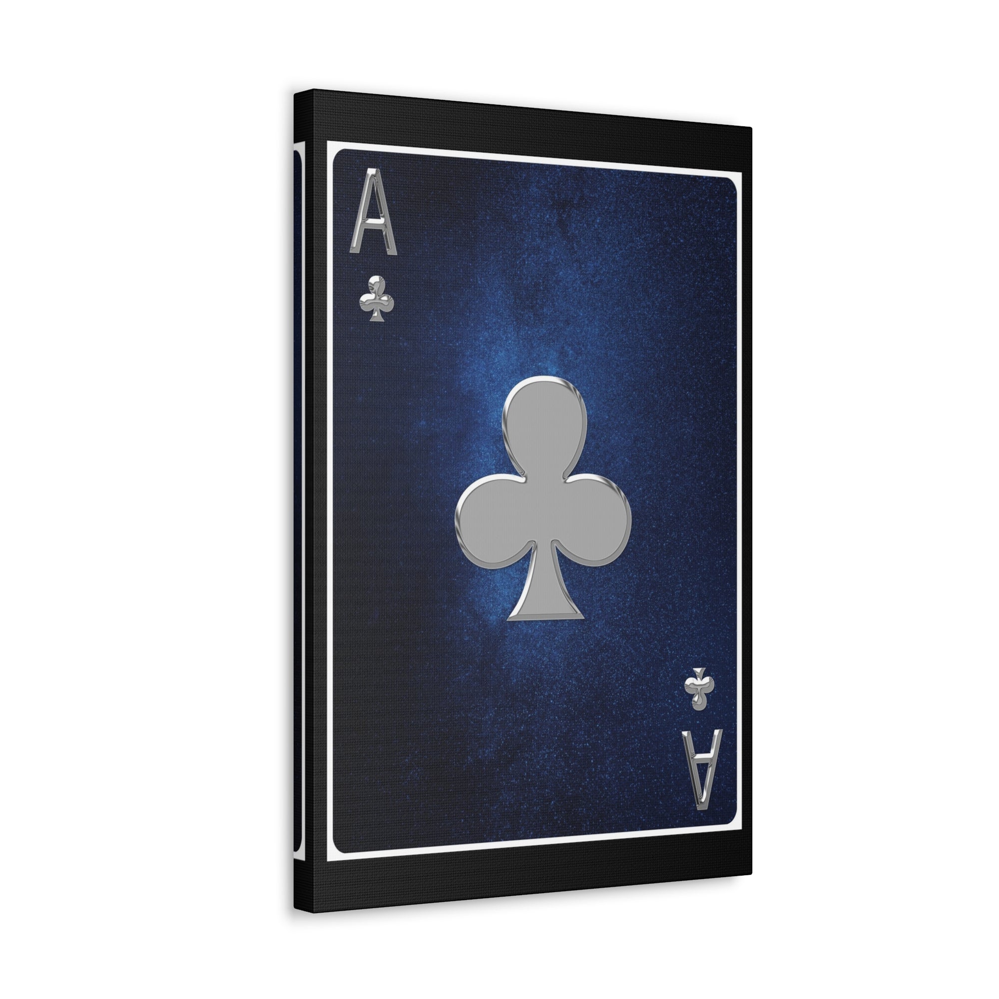 Ace Of Clubs Space Background Playing Card Canvas Wall Art for Home Decor Ready-to-Hang-Express Your Love Gifts