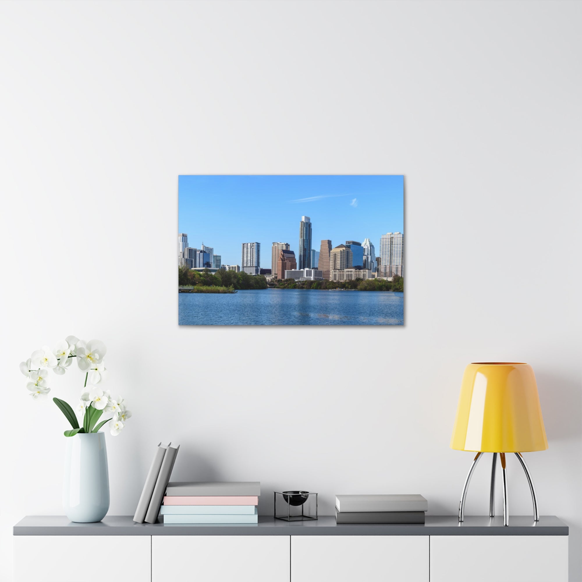 Austin Daytime Skyline Canvas Artwork High-Quality Breathtaking Stunning Cityscape for Home Decor Ready to Hang-Express Your Love Gifts