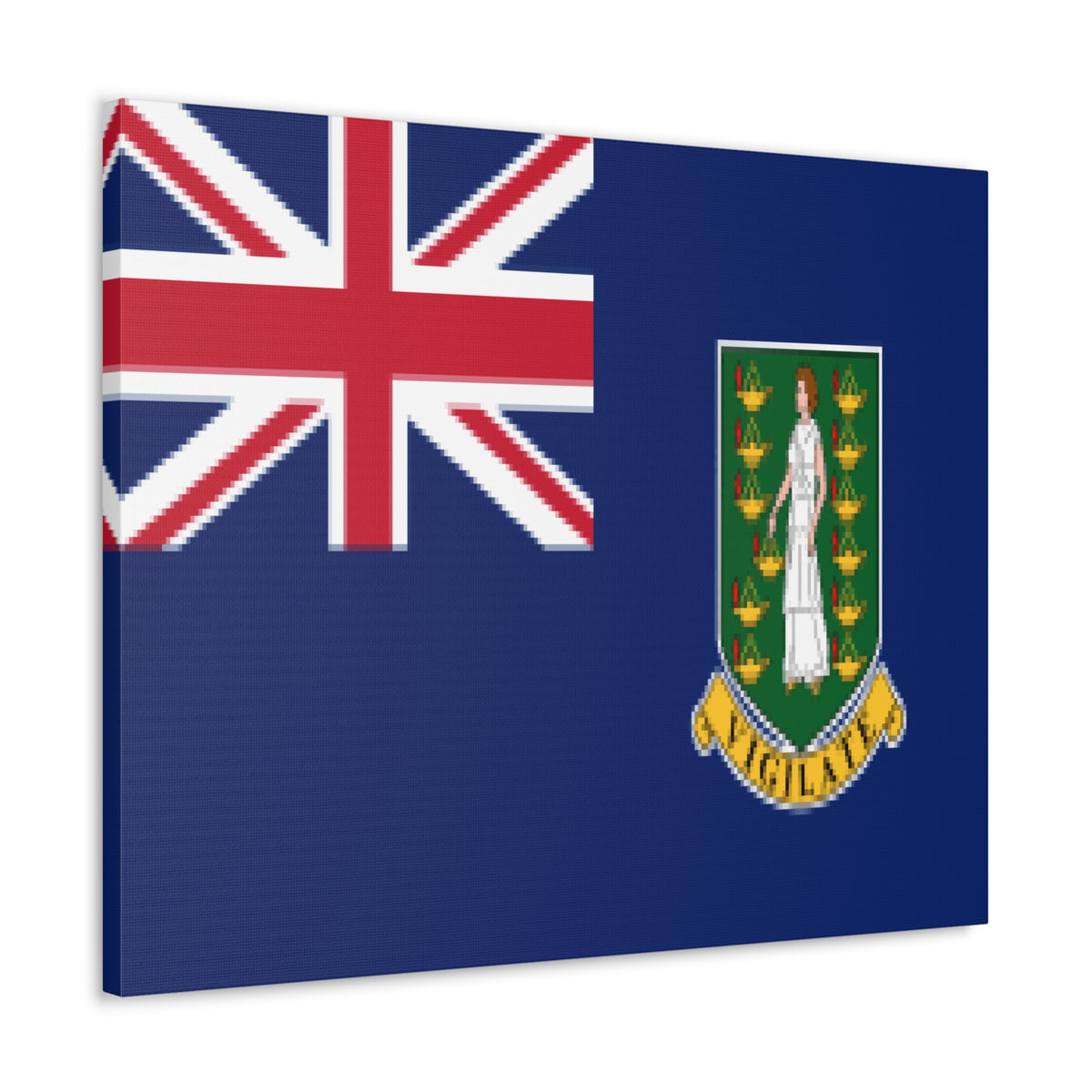 British Virgin Islands Country Flag Canvas Vibrant Wall Art Unframed Home Decor-Express Your Love Gifts