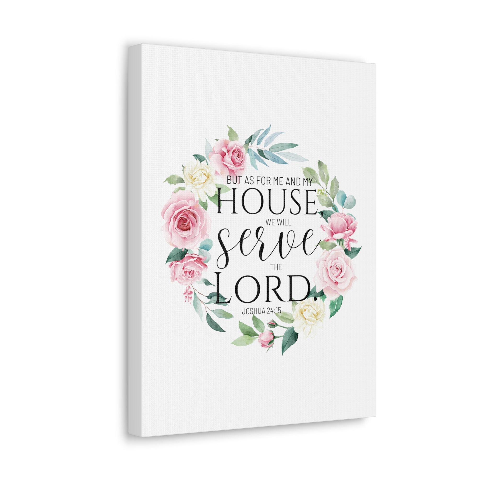 Scripture Walls Joshua 24:15 Serve The Lord Bible Verse Canvas Christian Wall Art Ready to Hang Unframed-Express Your Love Gifts