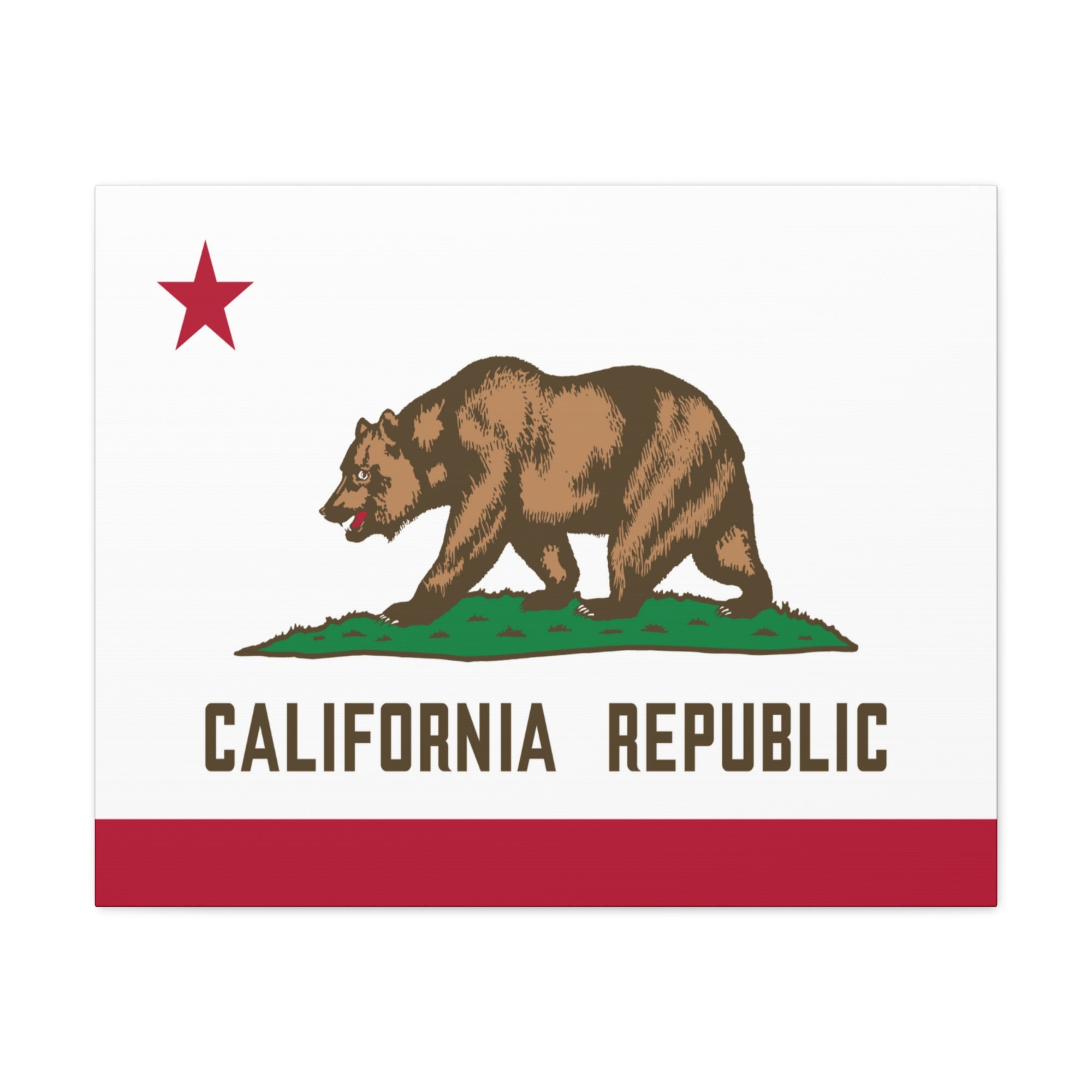 California State Flag Canvas Vibrant Wall Art Unframed Home Decor-Express Your Love Gifts