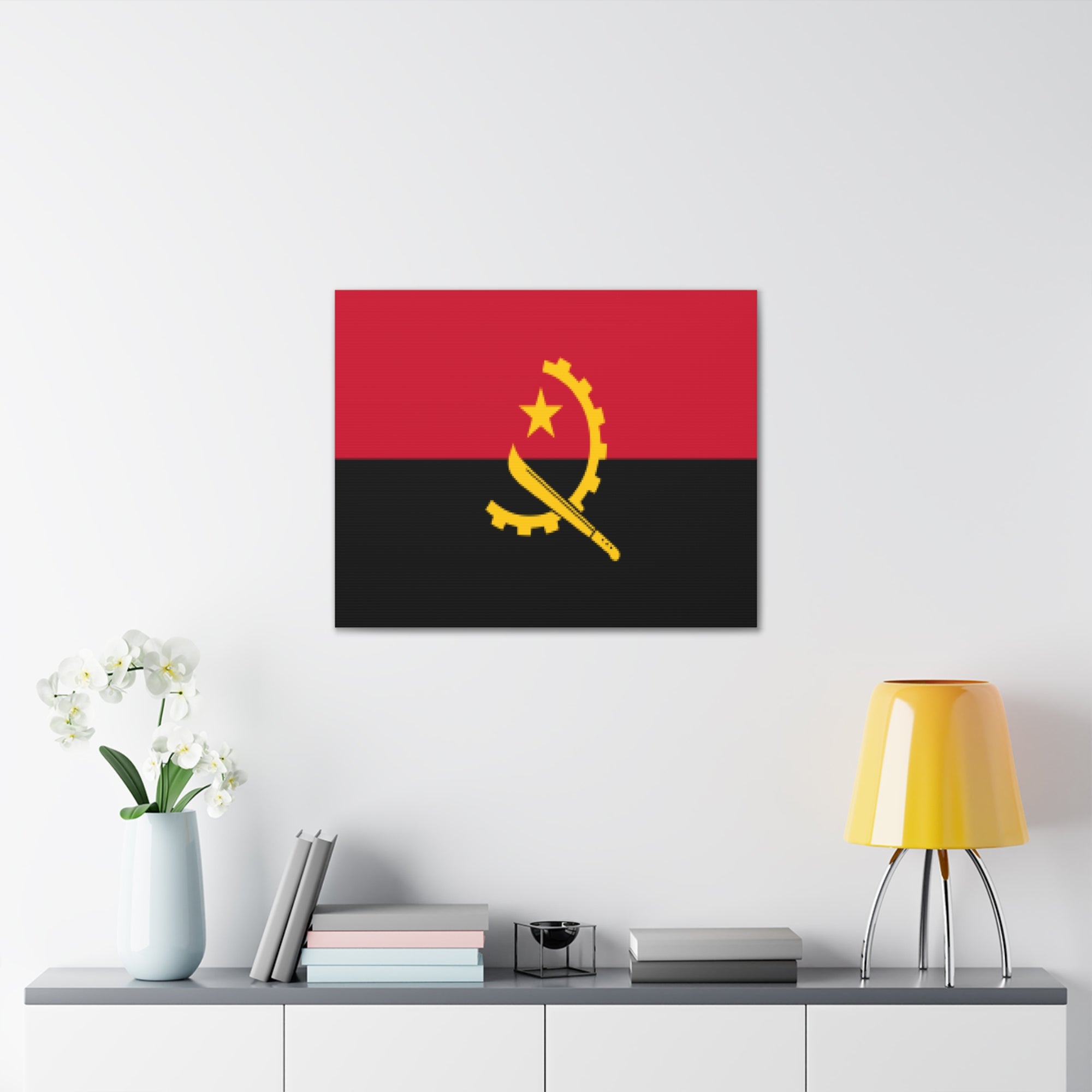 Angola Country Flag Canvas Vibrant Wall Art Unframed Home Decor-Express Your Love Gifts