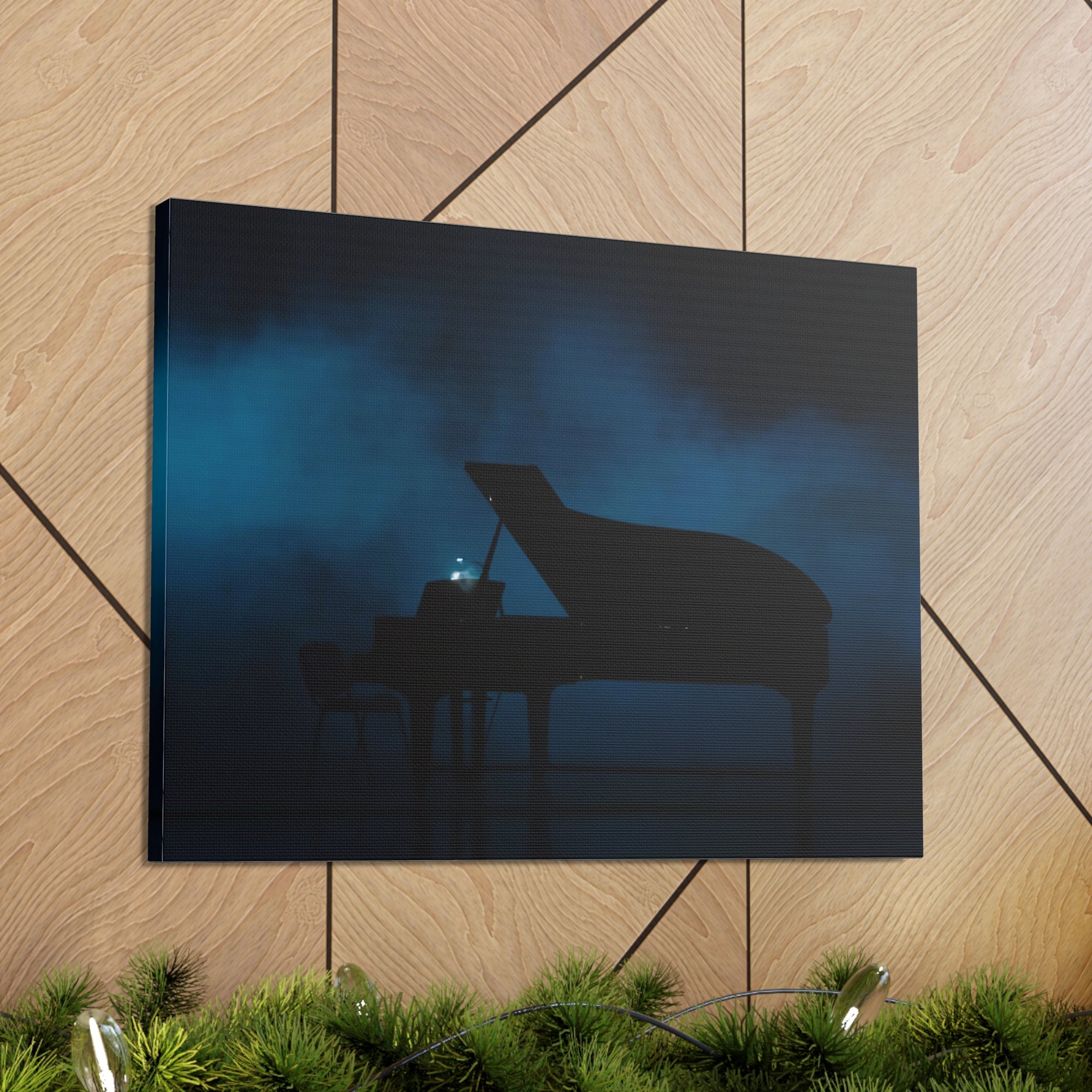 Piano Dark Music Lover's Delight Piano Keyboard Canvas Wall Art for Home Decor Ready-to-Hang-Express Your Love Gifts