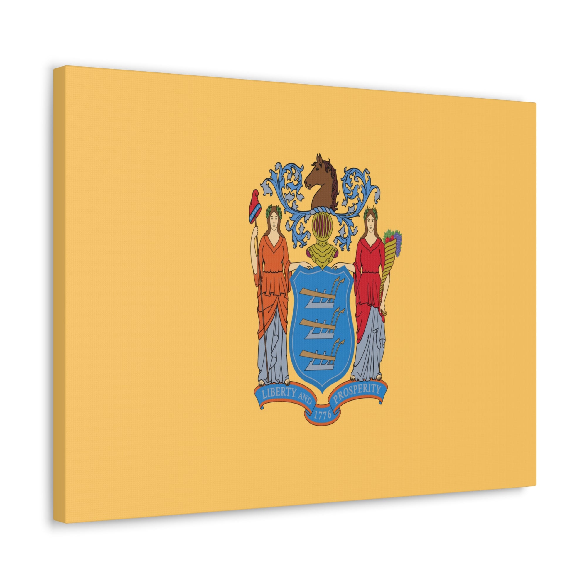 New Jersey Stage Flag Canvas Vibrant Wall Art Unframed Home Decor-Express Your Love Gifts