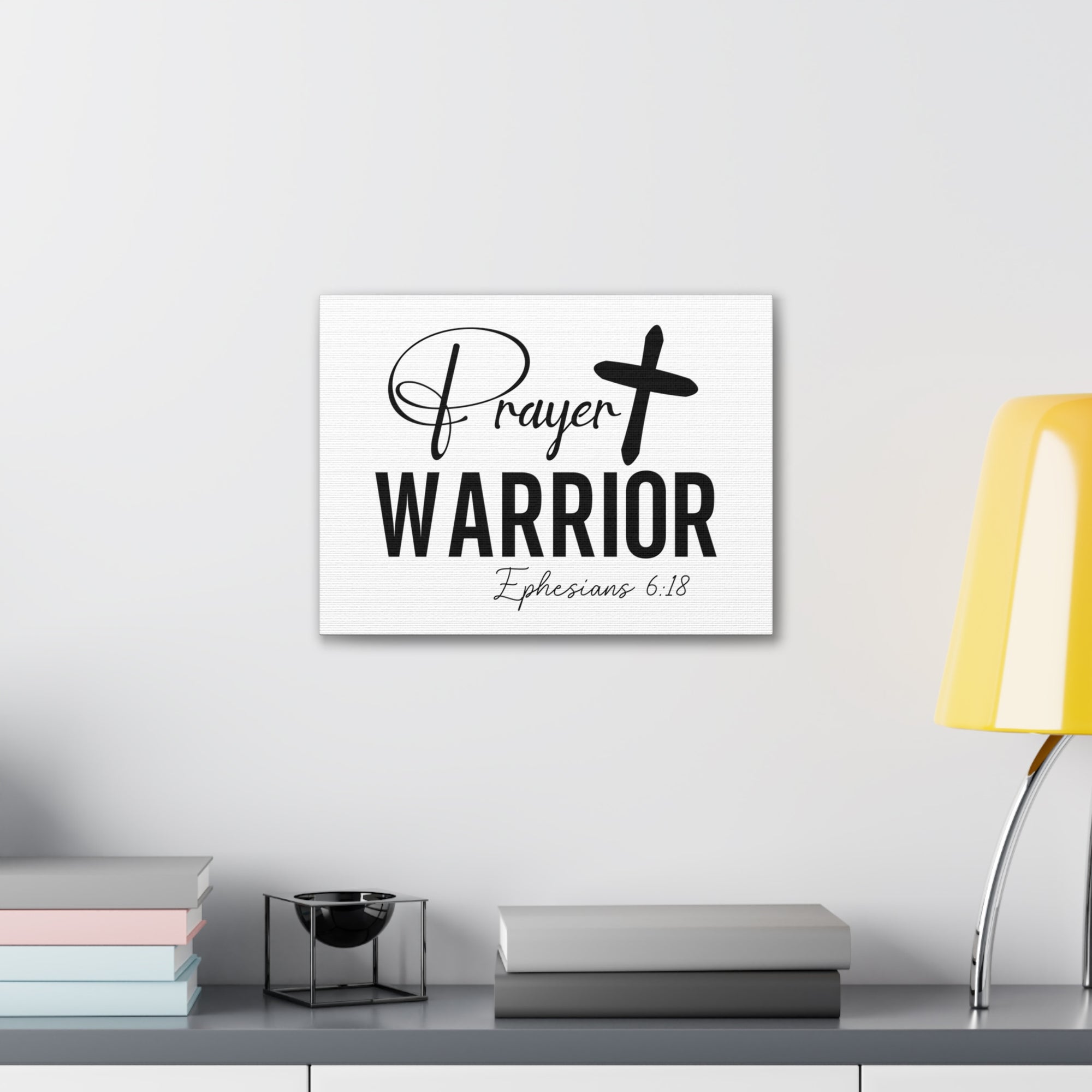 Scripture Walls Ephesians 6:18 Prayer Warrior Bible Verse Canvas Christian Wall Art Ready to Hang Unframed-Express Your Love Gifts