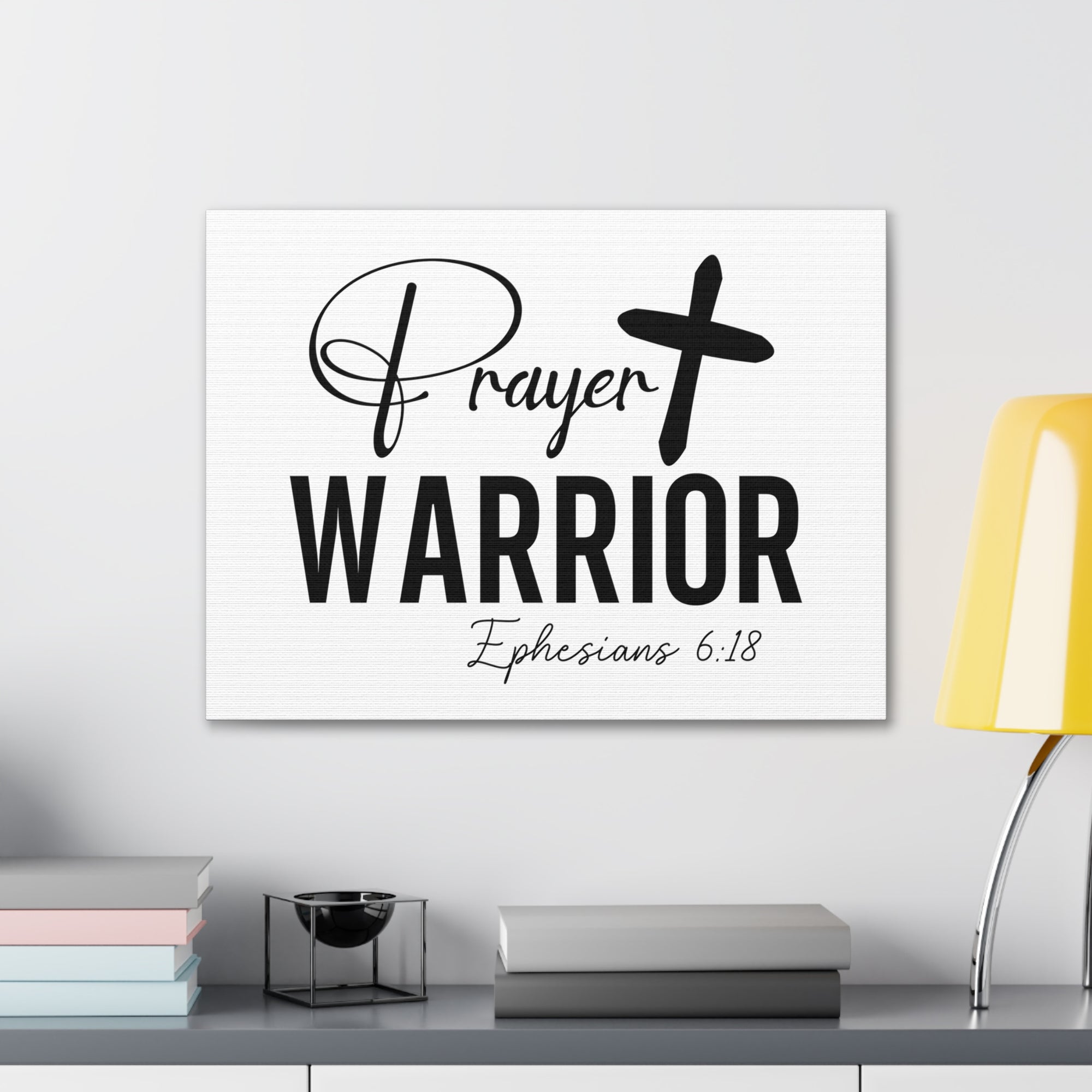 Scripture Walls Ephesians 6:18 Prayer Warrior Bible Verse Canvas Christian Wall Art Ready to Hang Unframed-Express Your Love Gifts