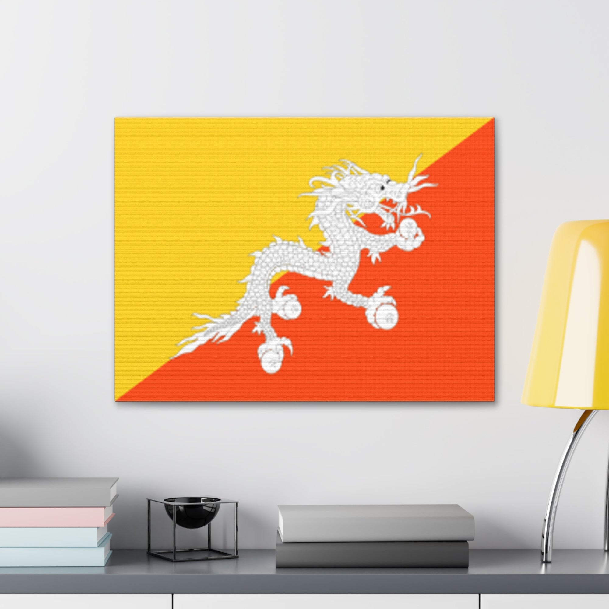 Bhutan Country Flag Canvas Vibrant Wall Art Unframed Home Decor-Express Your Love Gifts