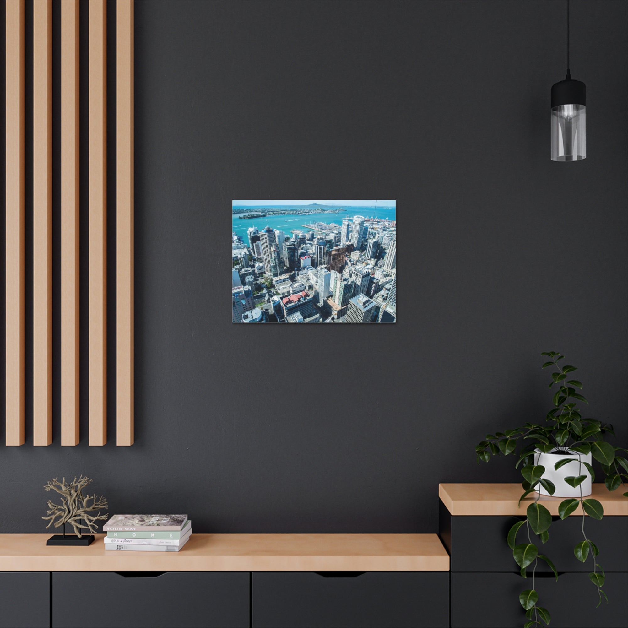 Auckland Daytime Skyline Canvas Artwork High-Quality Breathtaking Stunning Cityscape for Home Decor Ready to Hang-Express Your Love Gifts