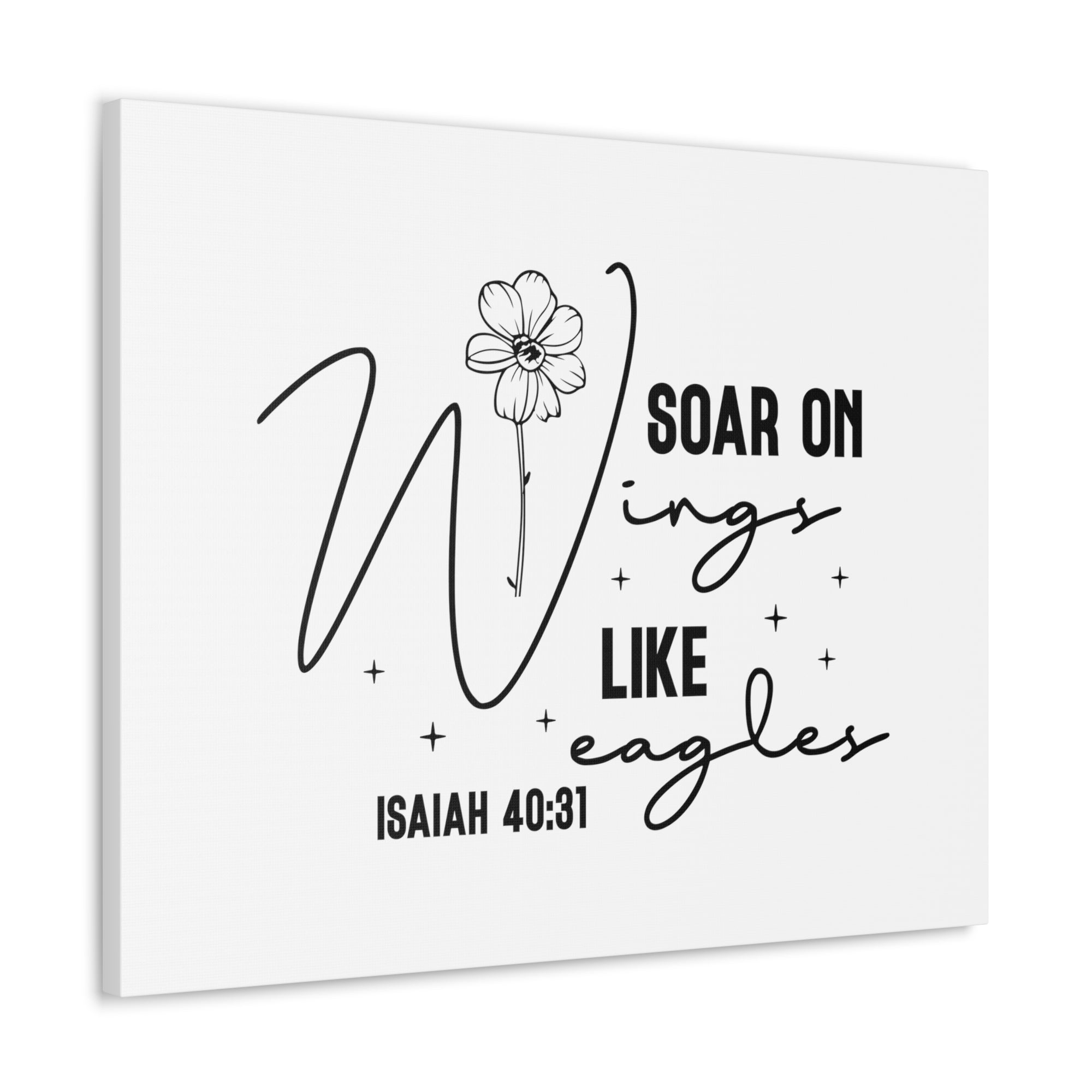 Scripture Walls Isaiah 40:31 Soar on Wings Bible Verse Canvas Christian Wall Art Ready to Hang Unframed-Express Your Love Gifts