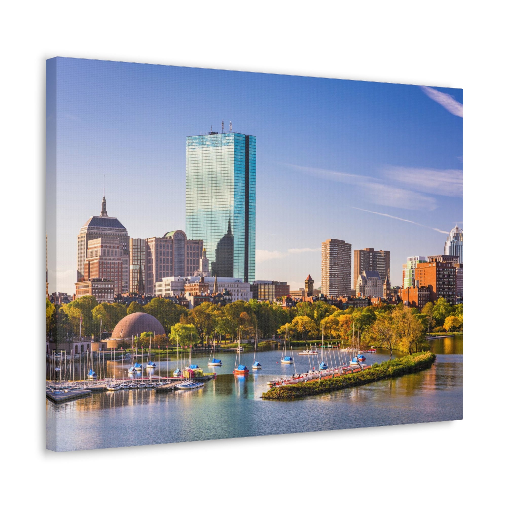 Boston Daytime Skyline Canvas Artwork High-Quality Breathtaking Stunning Cityscape for Home Decor Ready to Hang-Express Your Love Gifts