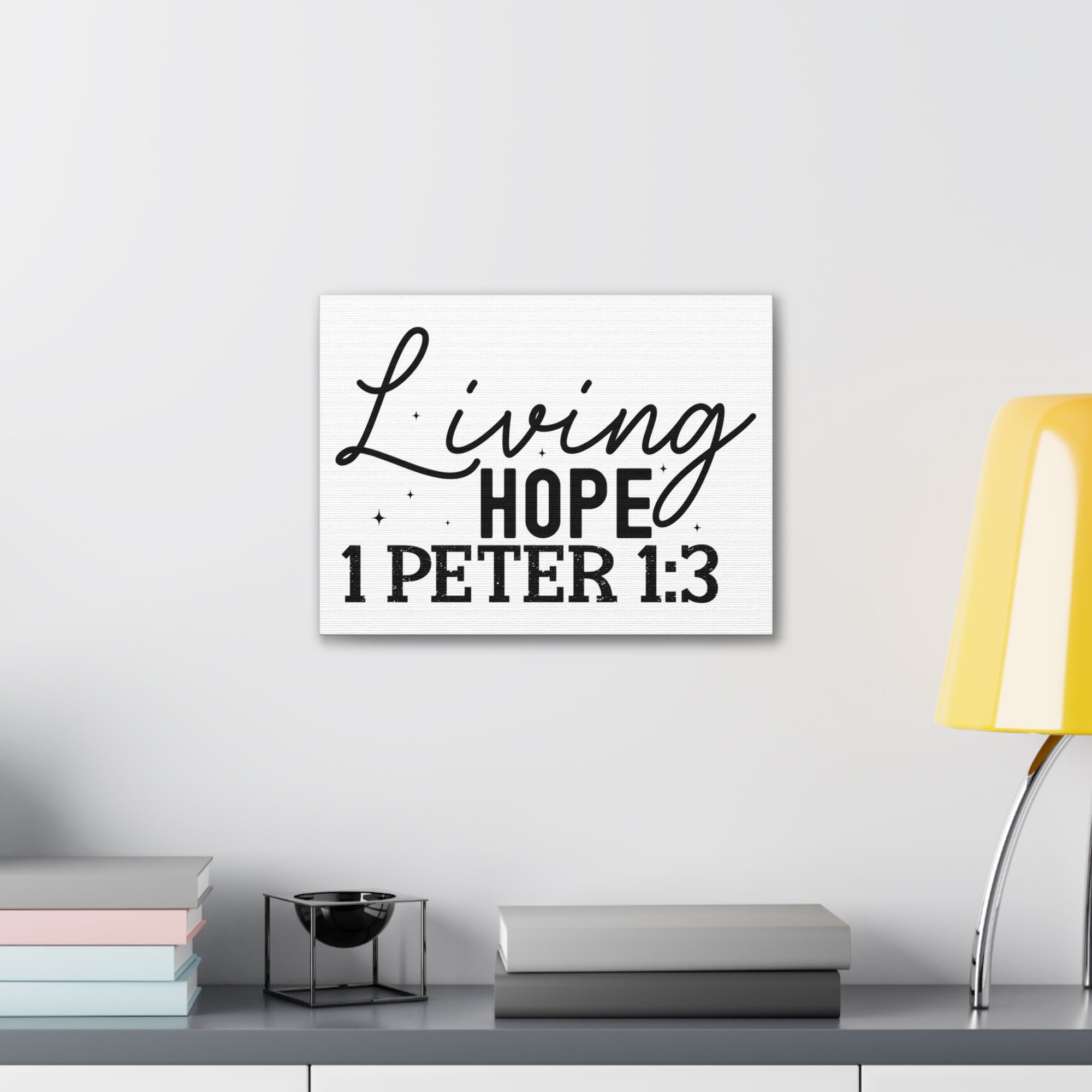 Scripture Walls 1 Peter 1:3 Our Living Hope Bible Verse Canvas Christian Wall Art Ready to Hang Unframed-Express Your Love Gifts