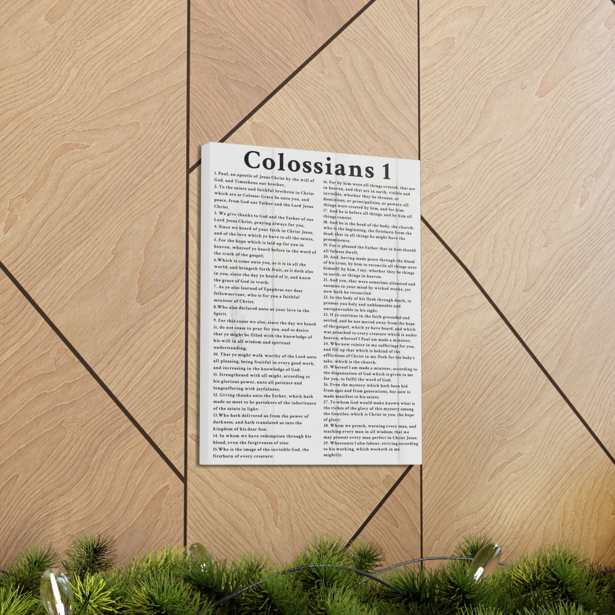 Scripture Walls Colossians 1 White Bible Verse Canvas Christian Wall Art Ready to Hang Unframed-Express Your Love Gifts