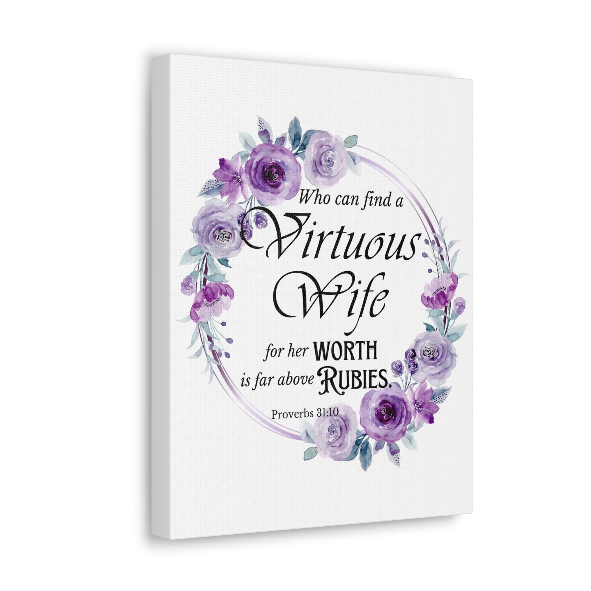 Scripture Walls Proverbs 31:10 A Virtuous Wife Bible Verse Canvas Christian Wall Art Ready to Hang Unframed-Express Your Love Gifts