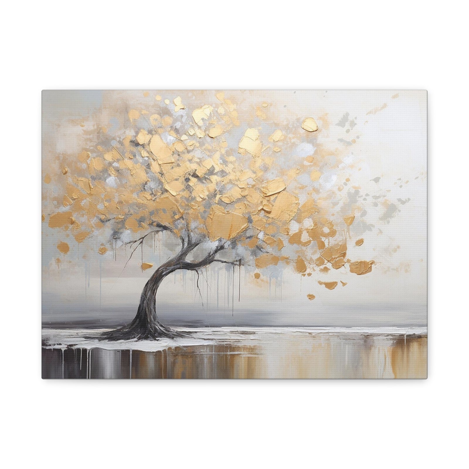 Abstract Oil Painting Forest Tree Contemporary Art Canvas Wall Art for Home Decor Ready-to-Hang-Express Your Love Gifts