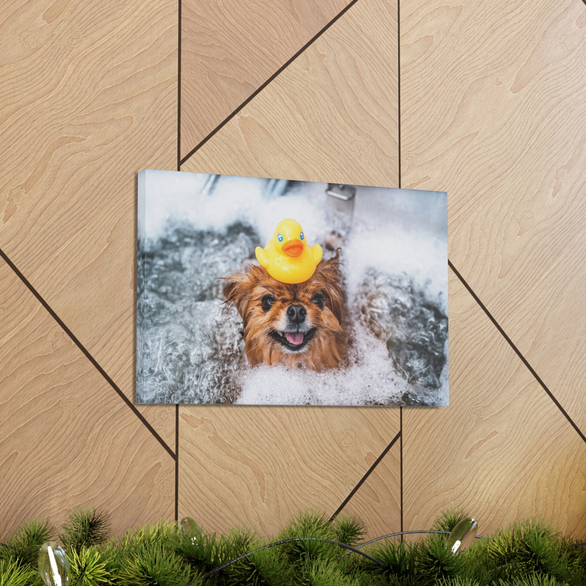 Funny Spitz Bathee Canvas Wall Art for Home Decor Ready-to-Hang-Express Your Love Gifts