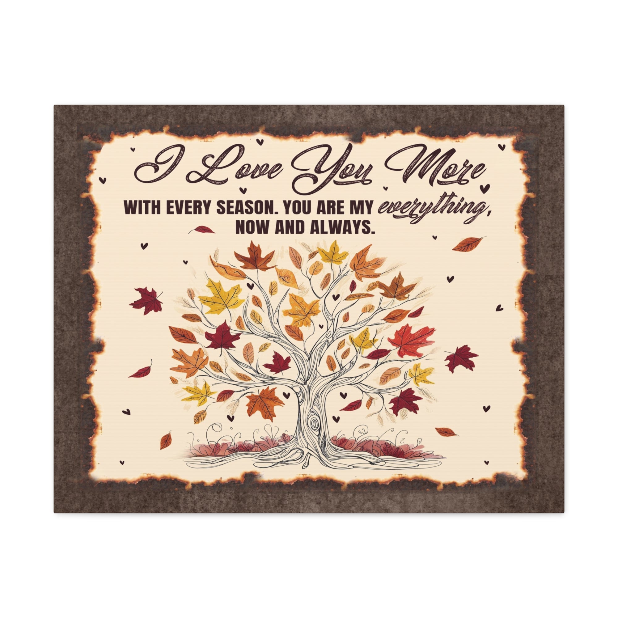 To My Wife I Love You More - Seasonal Tree of Love Canvas Wall Art - Heartfelt Gift for Every Season-Express Your Love Gifts