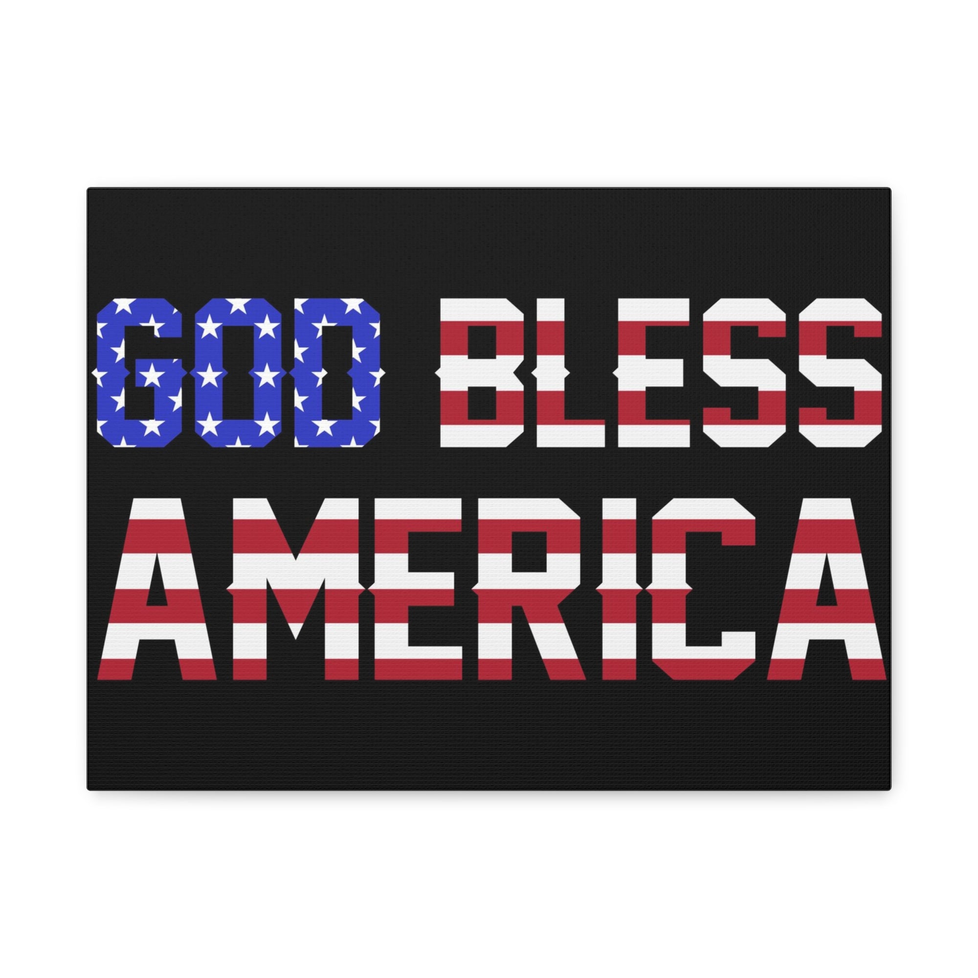 God Bless America American Flag Canvas Wall Art for Home Decor Ready-to-Hang-Express Your Love Gifts