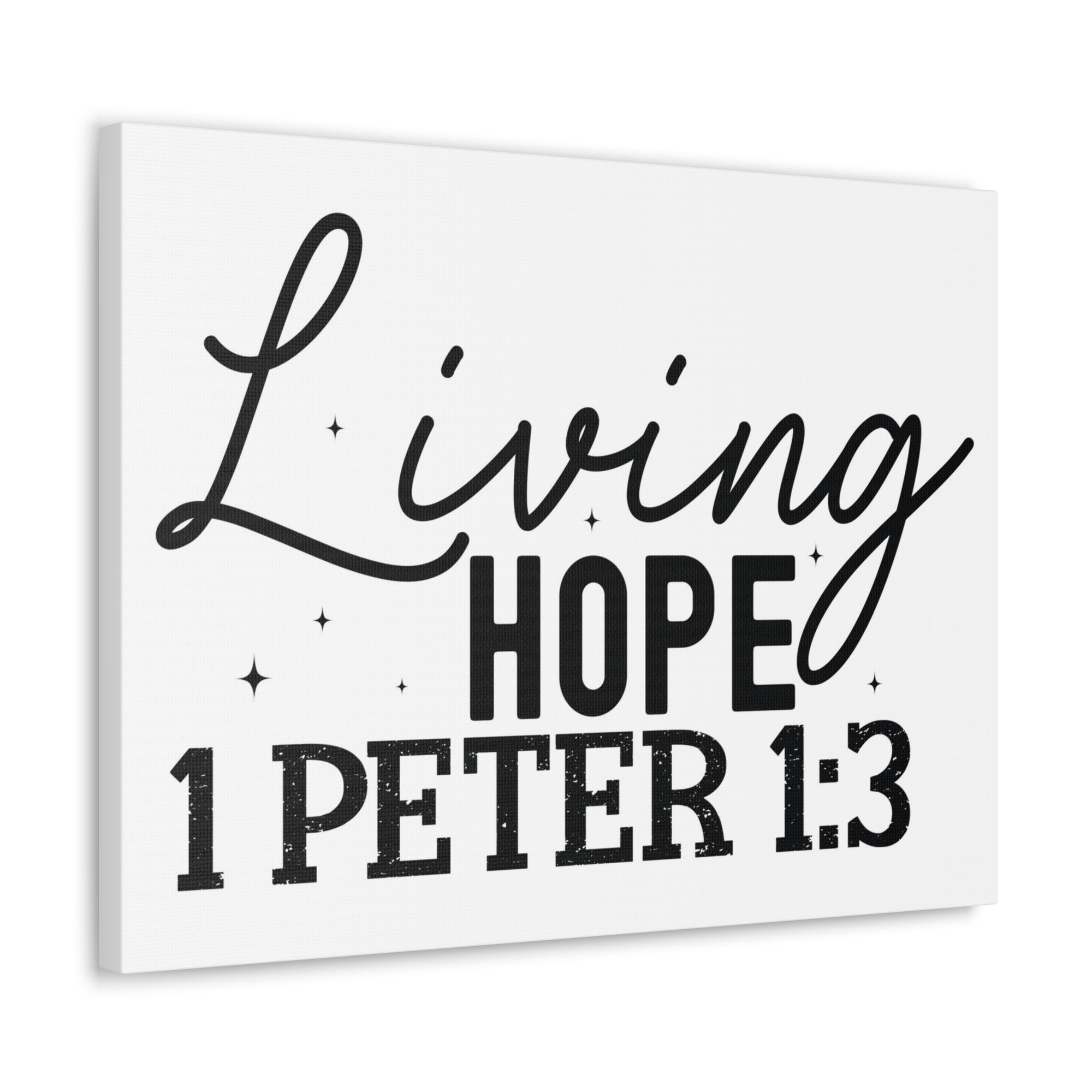 Scripture Walls 1 Peter 1:3 Our Living Hope Bible Verse Canvas Christian Wall Art Ready to Hang Unframed-Express Your Love Gifts