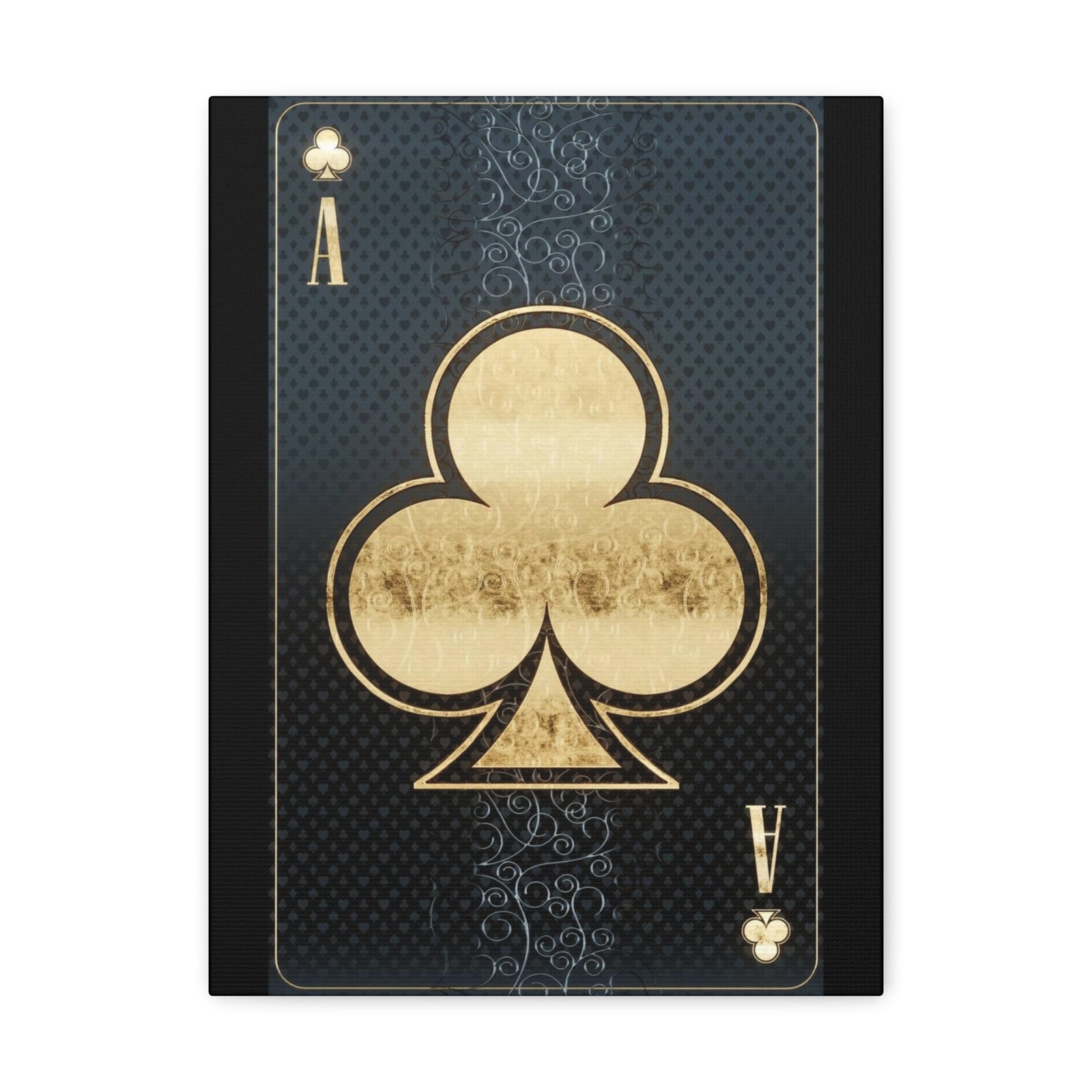 3D Casino Ace of Clubs Playing Card Canvas Wall Art for Home Decor Ready-to-Hang-Express Your Love Gifts