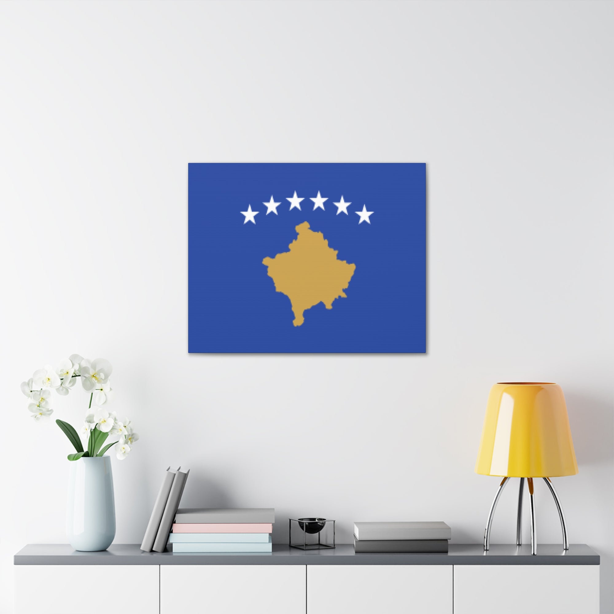 Kosovo Country Flag Canvas Vibrant Wall Art Unframed Home Decor-Express Your Love Gifts