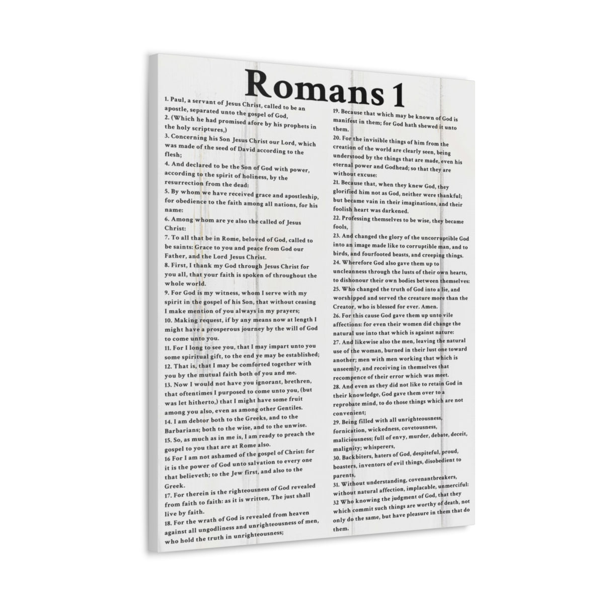 Scripture Walls Romans 1 White Bible Verse Canvas Christian Wall Art Ready to Hang Unframed-Express Your Love Gifts