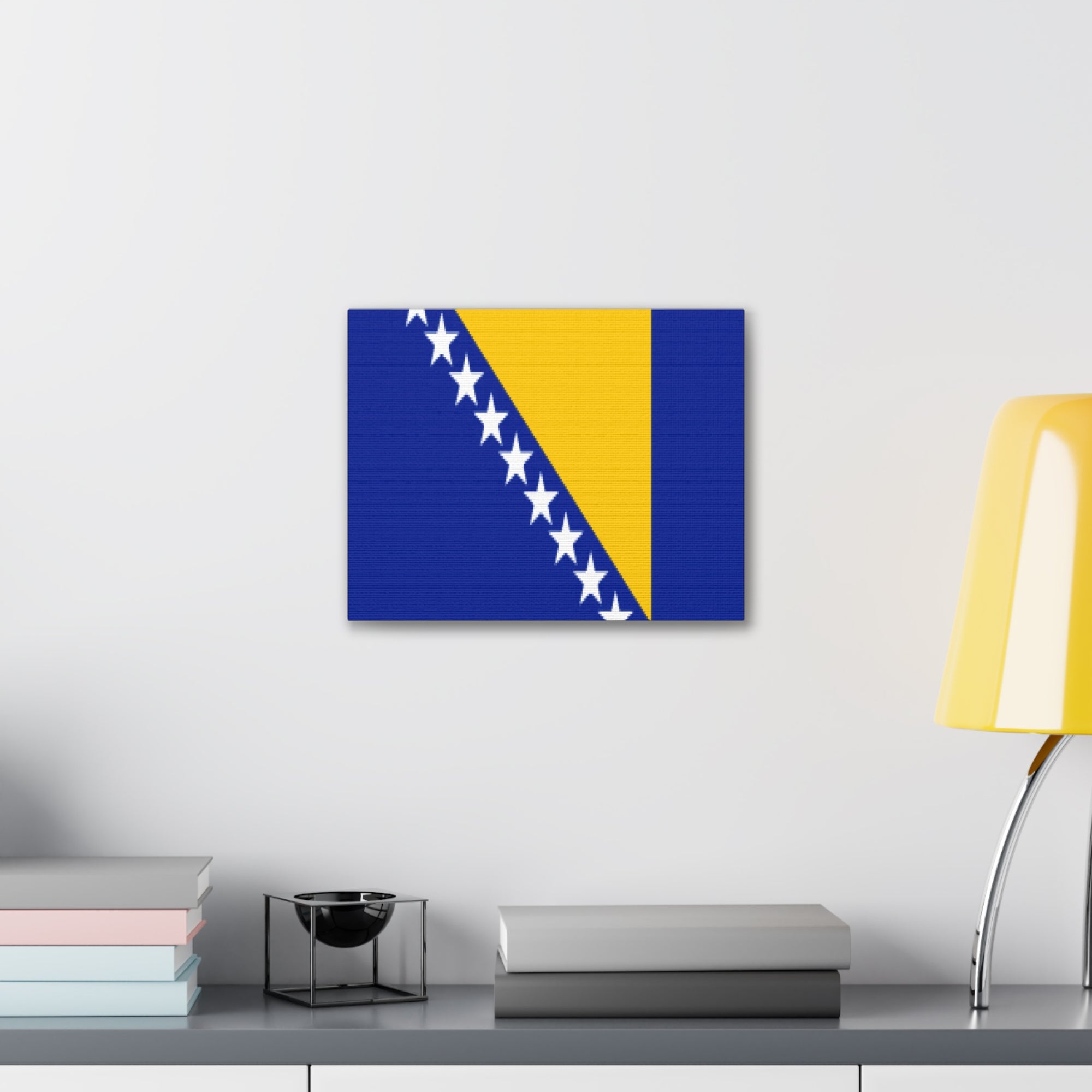 Bosnia and Herzegovina Country Flag Canvas Vibrant Wall Art Unframed Home Decor-Express Your Love Gifts