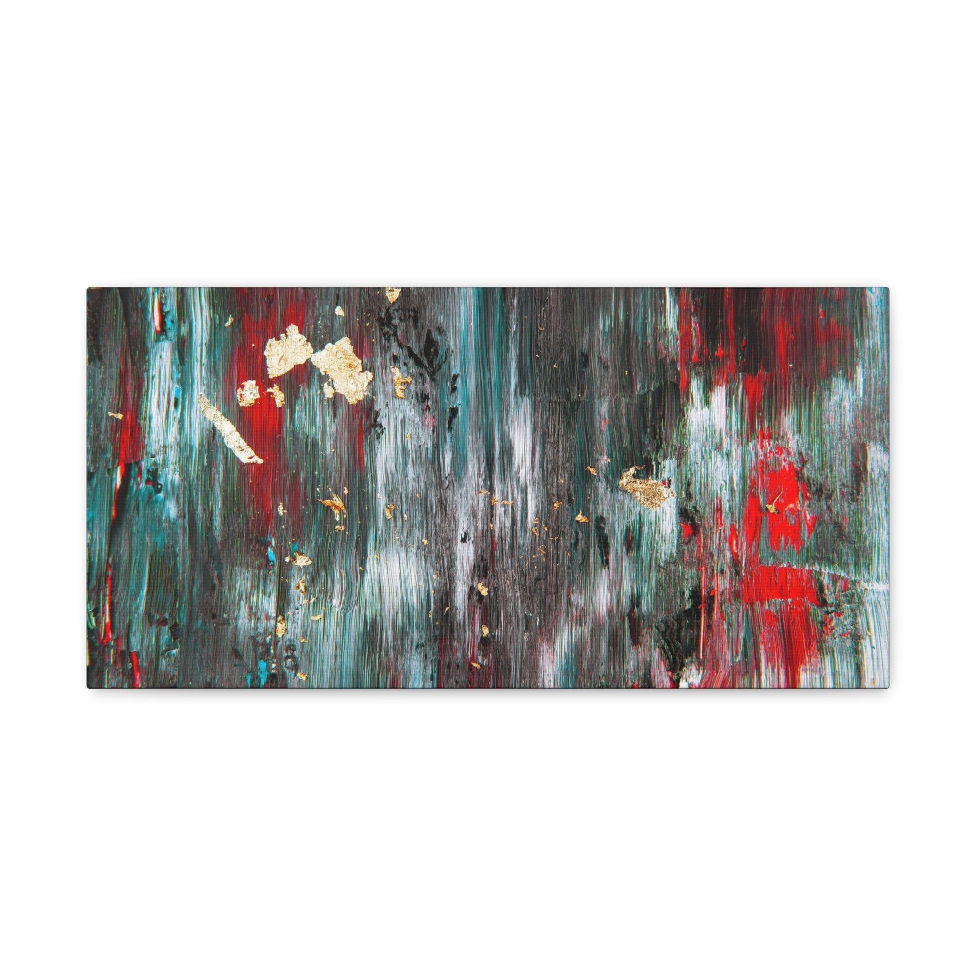 Abstract Art Gold Textured White Red Black Brushstrokes Painting Canvas Wall Art for Home Decor Ready-to-Hang-Express Your Love Gifts