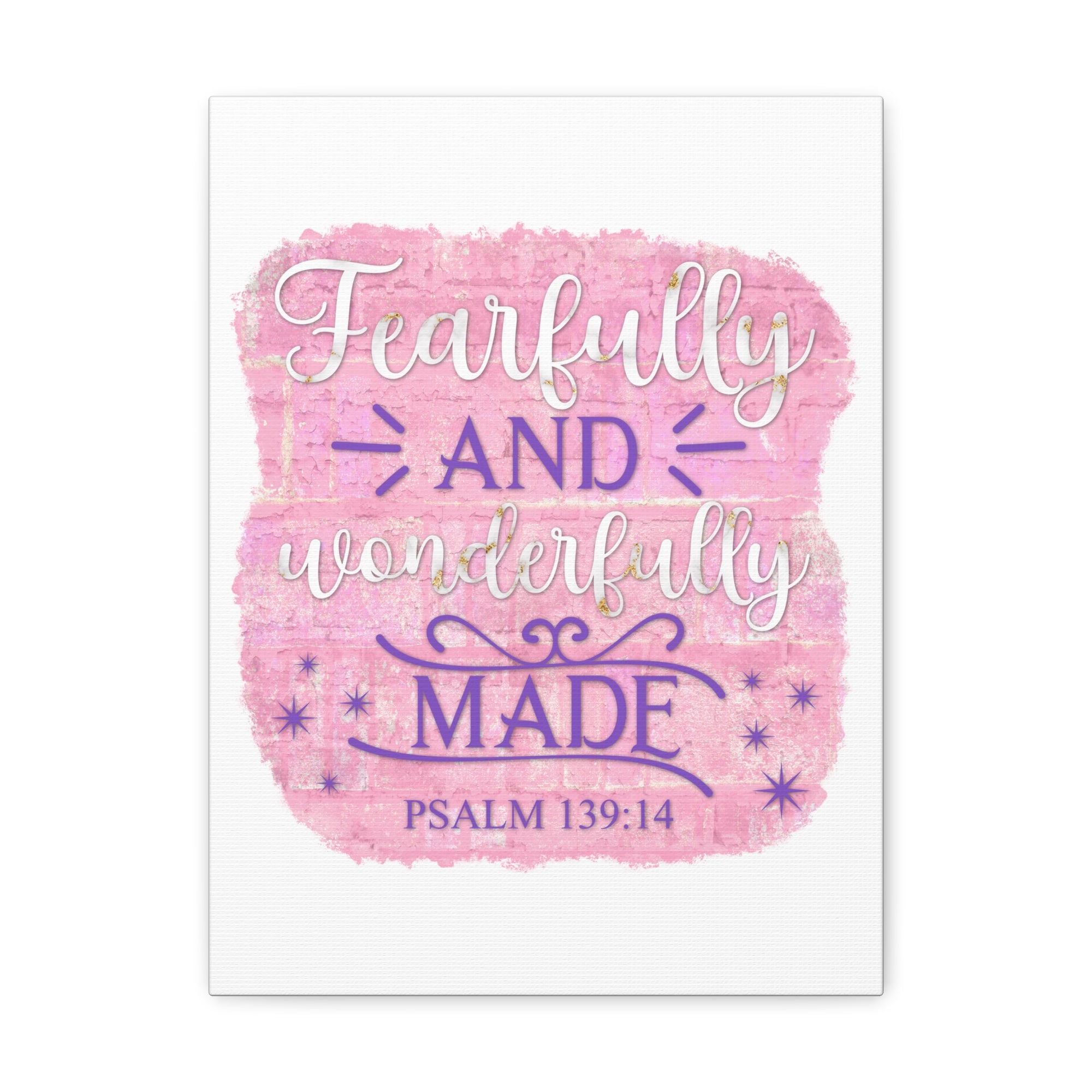 Scripture Walls Psalm 139:14 Fearfully and Wonderfully Made Bible Verse Canvas Christian Wall Art Ready to Hang Unframed-Express Your Love Gifts