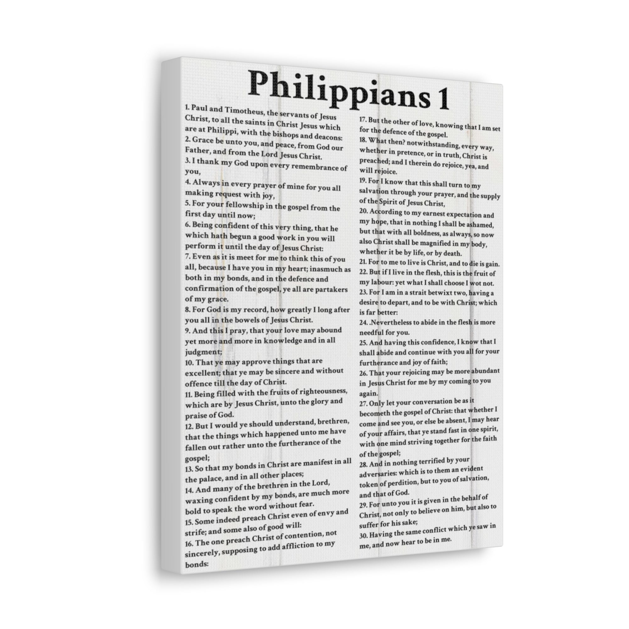 Scripture Walls Philippians 1 White Bible Verse Canvas Christian Wall Art Ready to Hang Unframed-Express Your Love Gifts