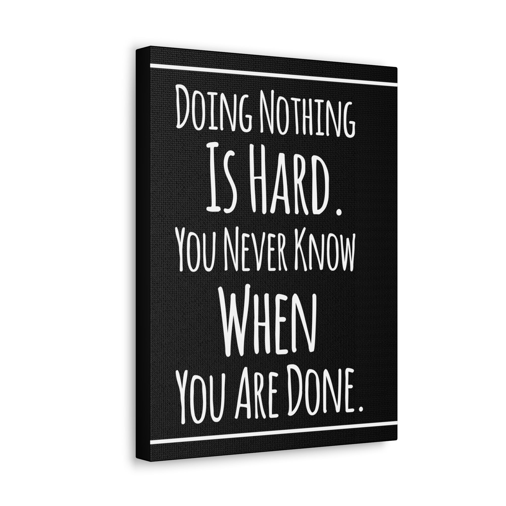 Inspirational Wall Art Doing Nothing Is Hard Motivation Wall Decor for Home Office Gym Inspiring Success Quote Print Ready to Hang-Express Your Love Gifts