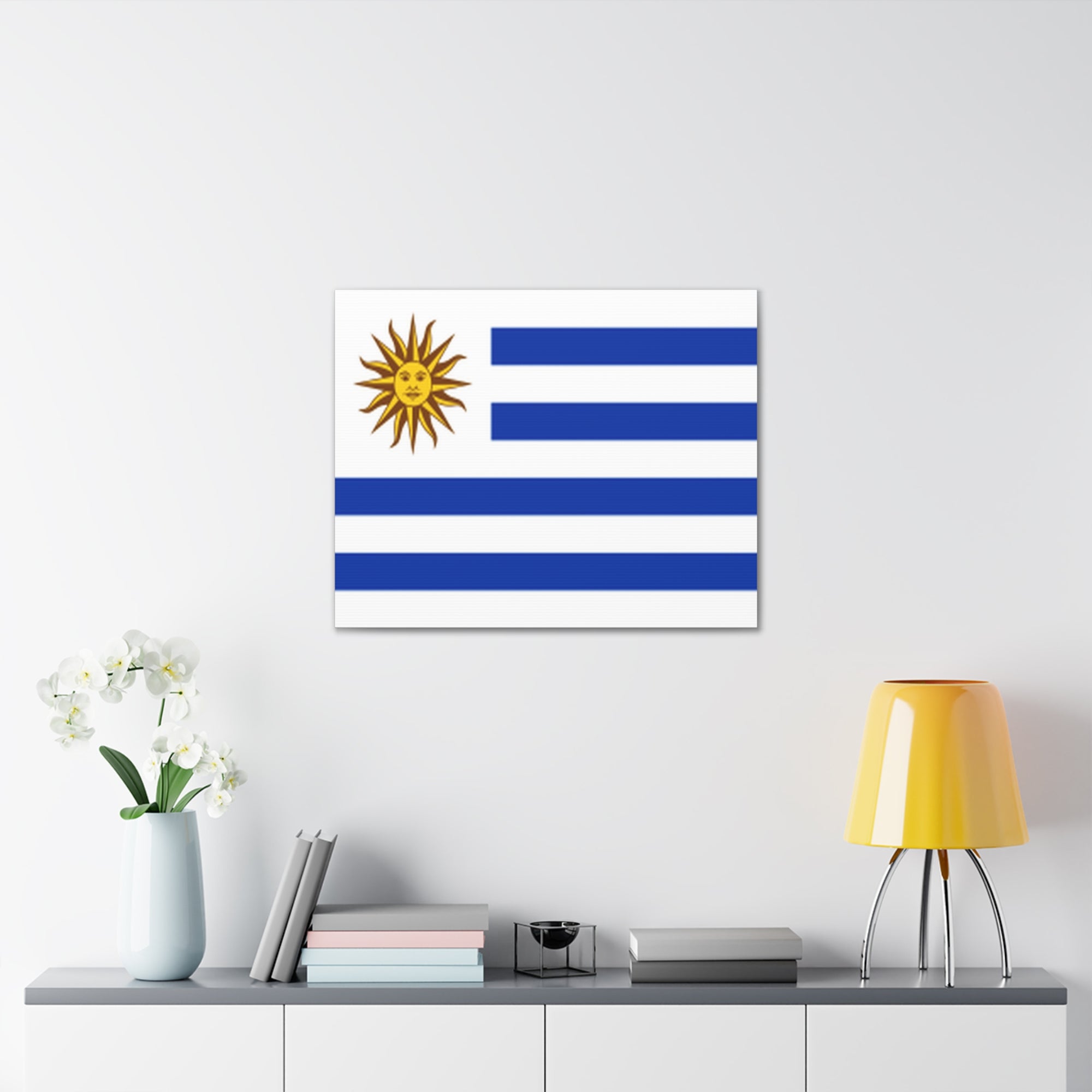 Uruguay Country Flag Canvas Vibrant Wall Art Unframed Home Decor-Express Your Love Gifts