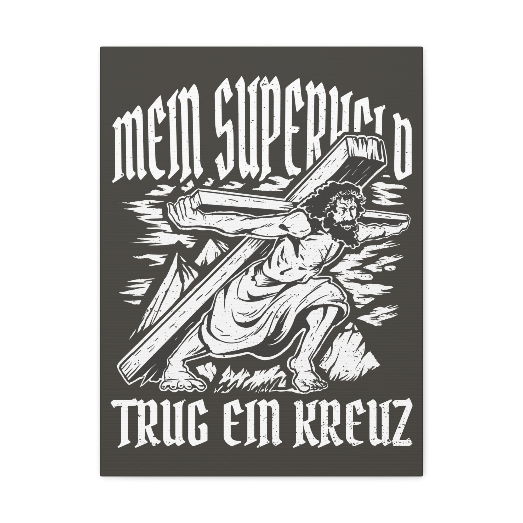 Scripture Walls My Superhero German Bible Verse Canvas Christian Wall Art Ready to Hang Unframed-Express Your Love Gifts